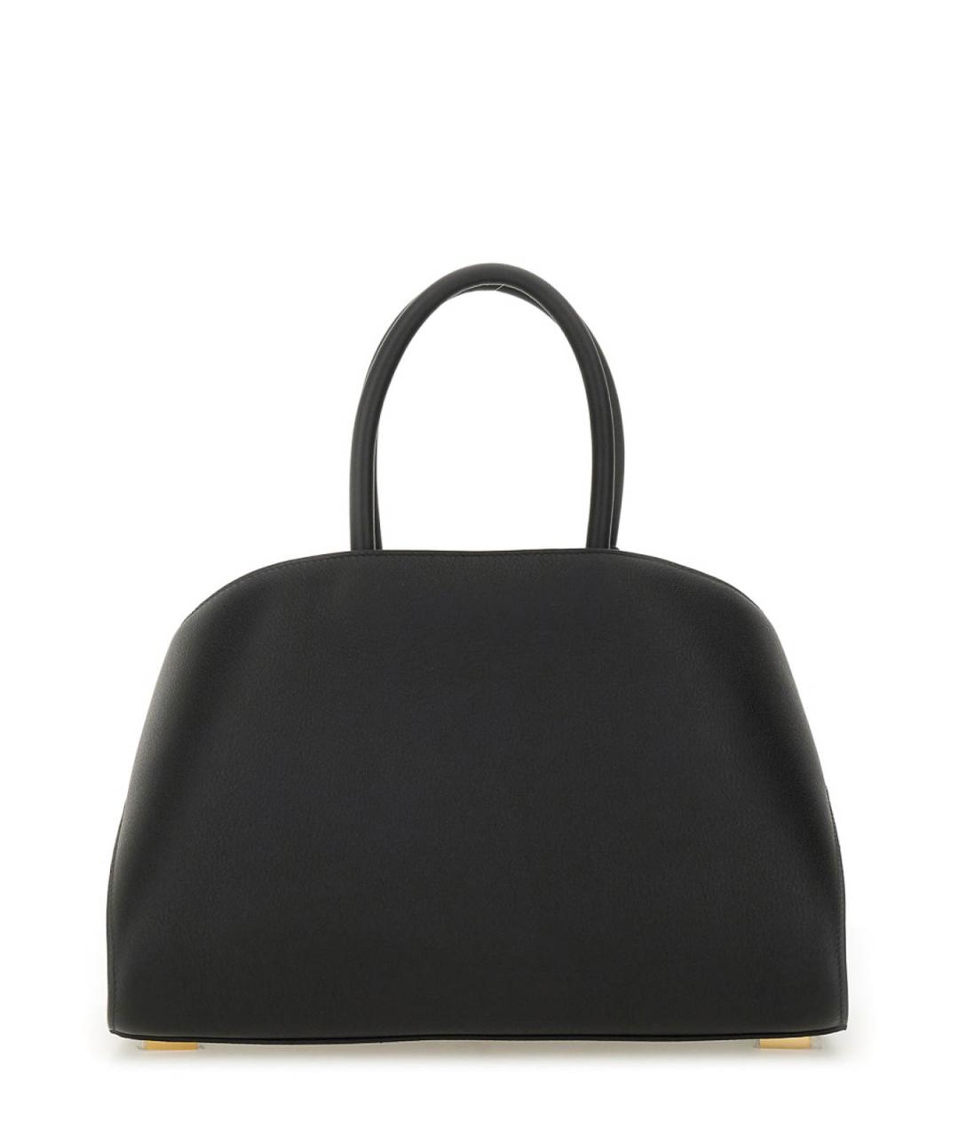 FERRAGAMO Черная кожаная сумка тоут, фото 3
