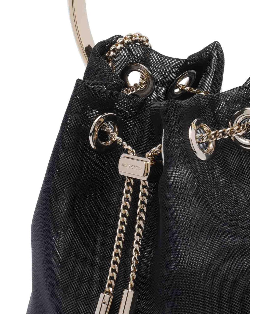 JIMMY CHOO Черная кожаная сумка с короткими ручками, фото 4