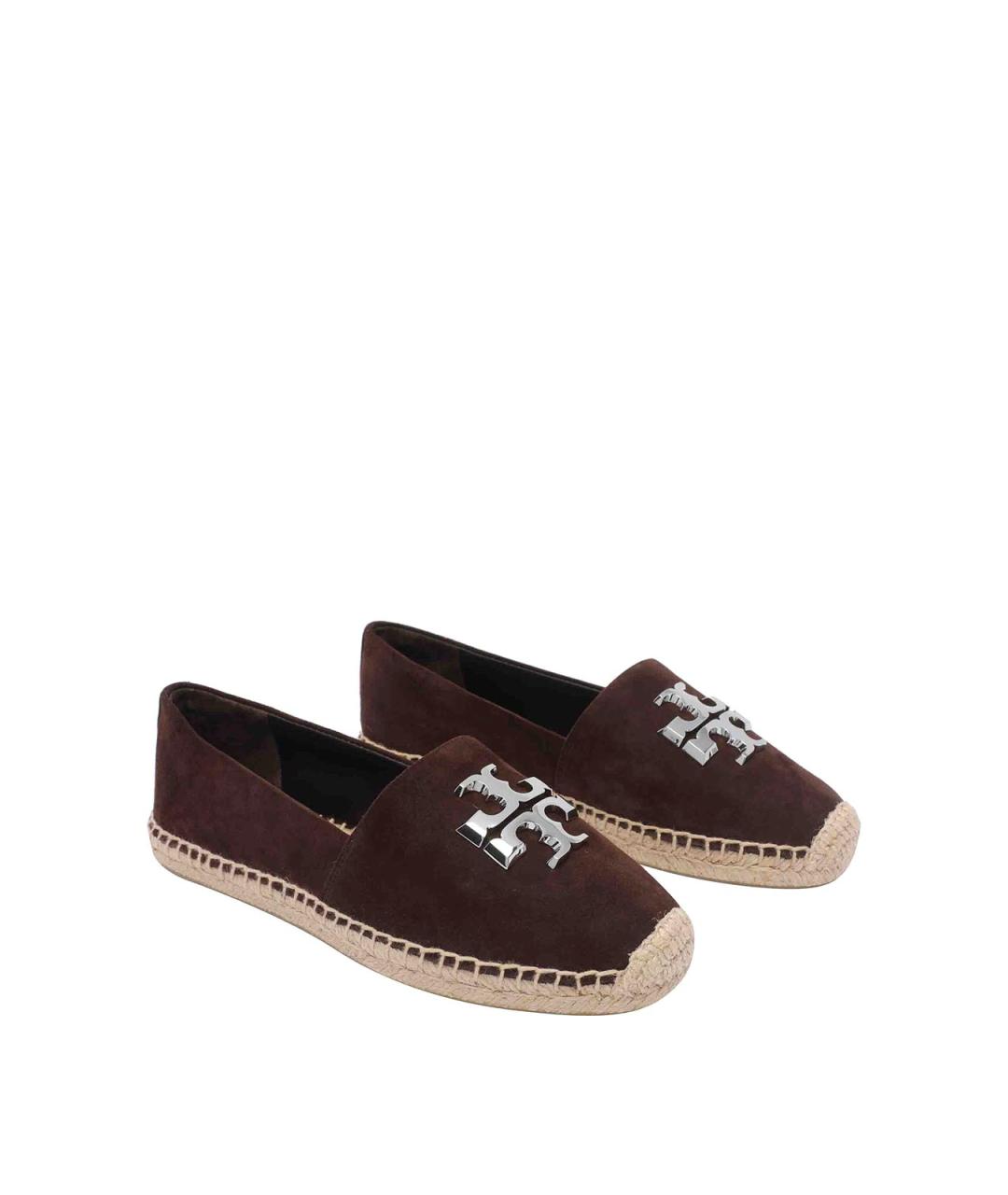 TORY BURCH Коричневые замшевые эспадрильи, фото 2
