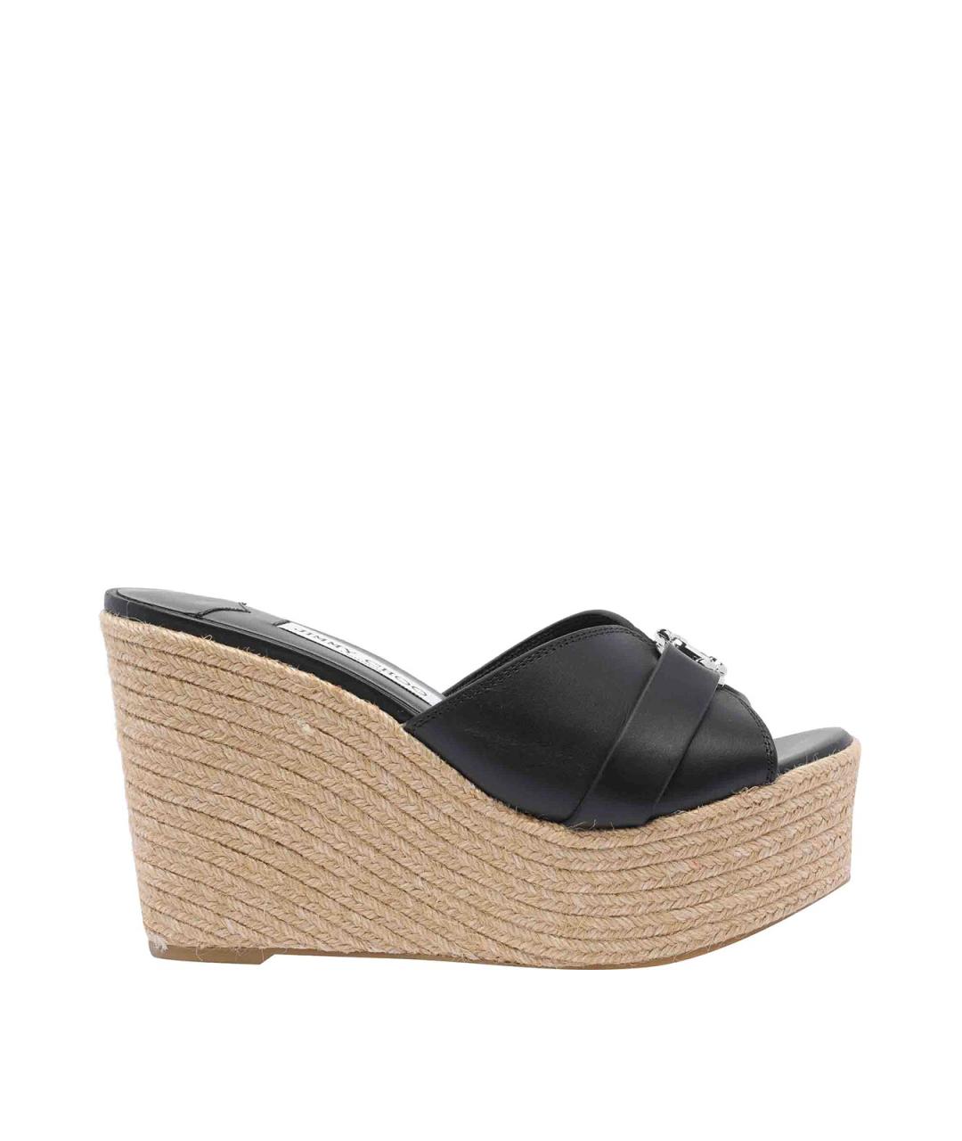 JIMMY CHOO Черные кожаные сабо, фото 1