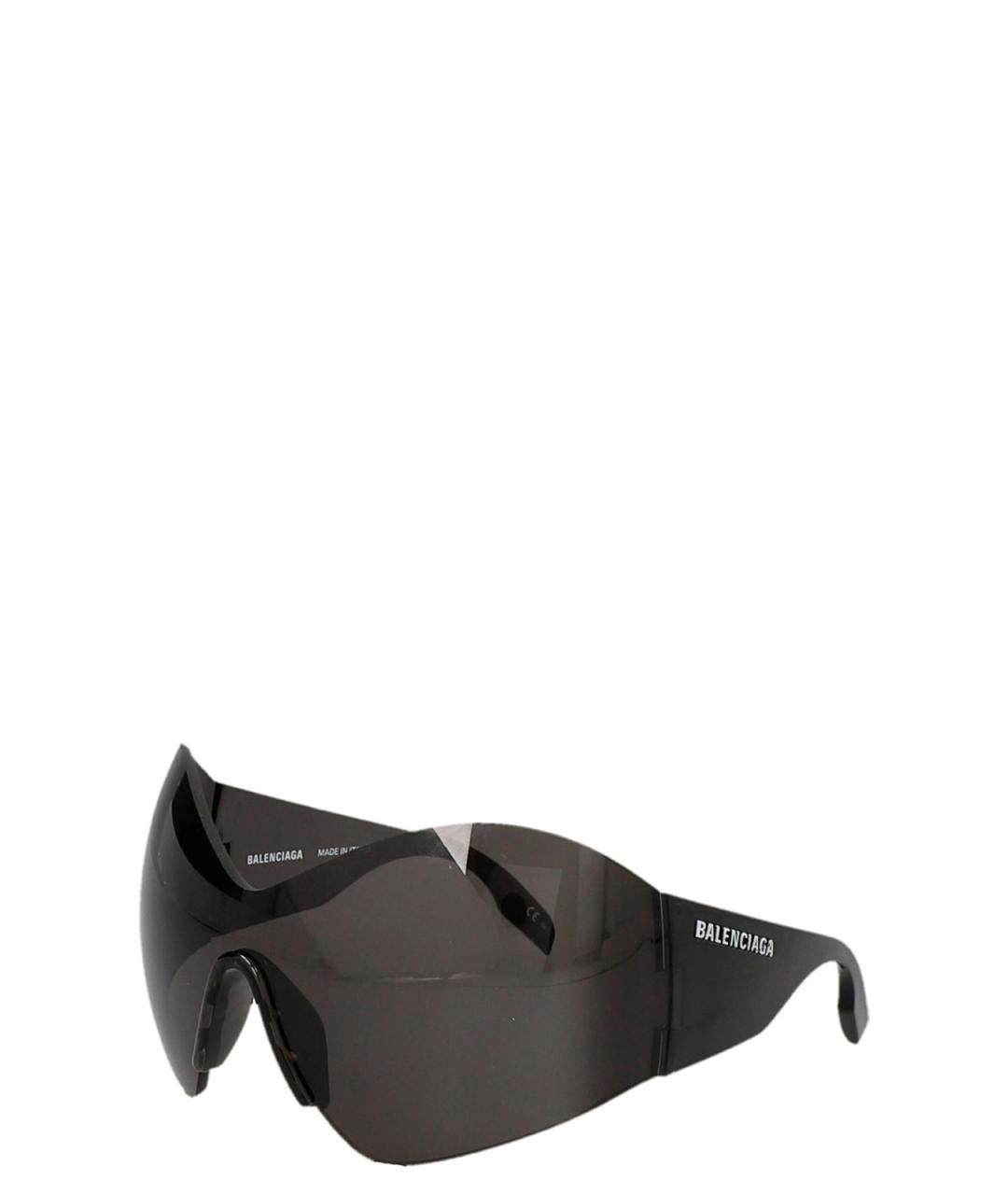 BALENCIAGA Черные пластиковые солнцезащитные очки, фото 3