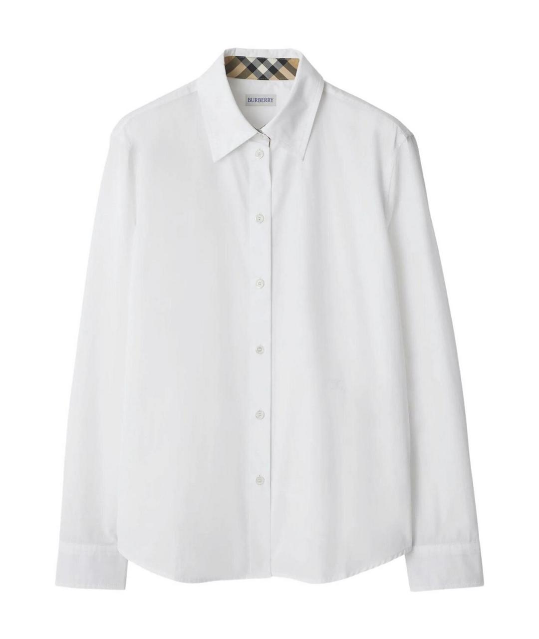 BURBERRY Белая хлопковая рубашка, фото 1