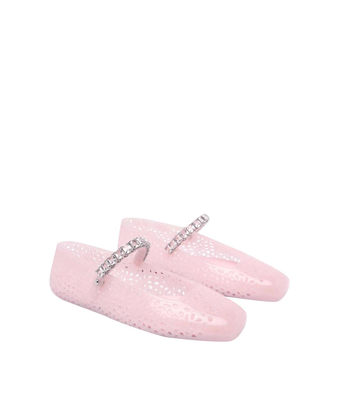 JIMMY CHOO Розовые резиновые балетки, фото 2