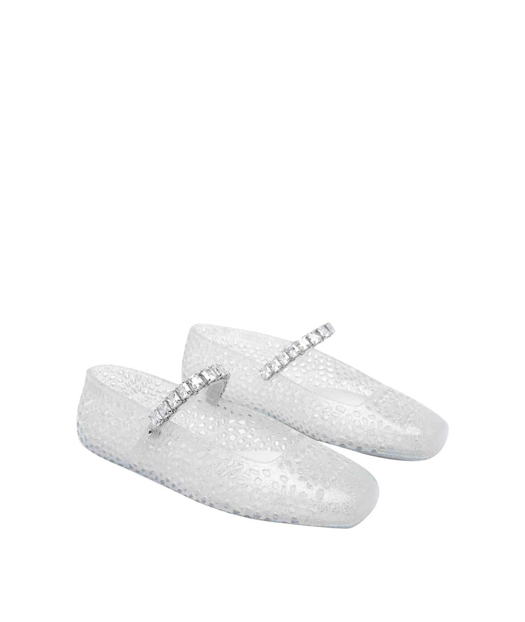 JIMMY CHOO Белые резиновые балетки, фото 2