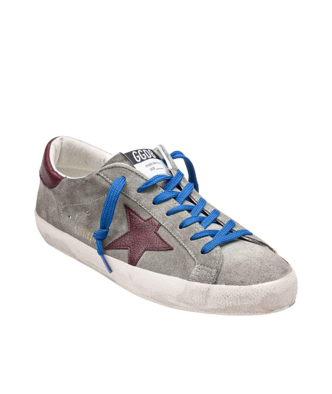 GOLDEN GOOSE Серые замшевые низкие кроссовки / кеды, фото 2