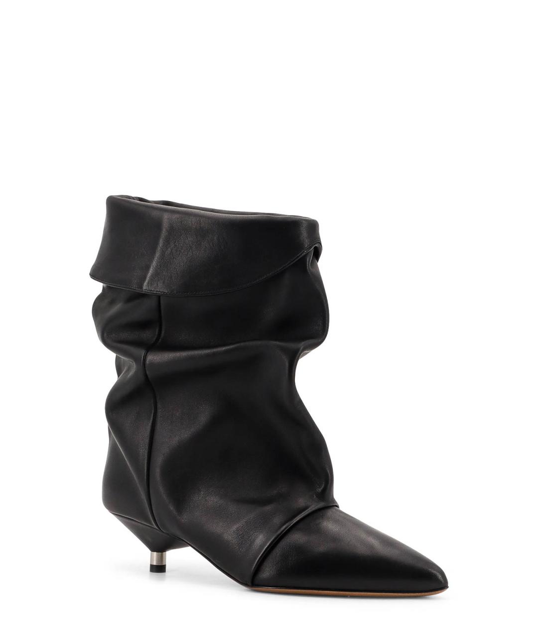 ISABEL MARANT Черные кожаные ботильоны, фото 2