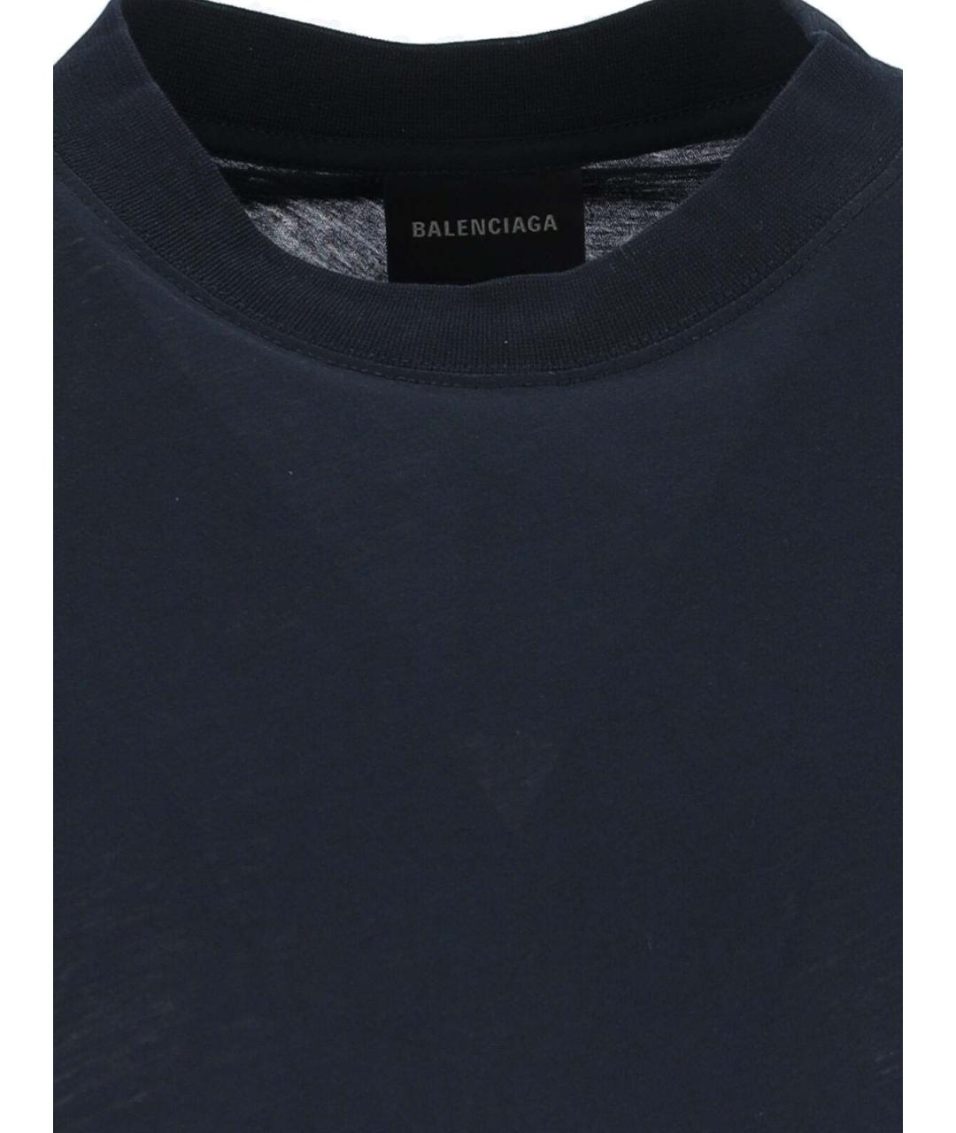 BALENCIAGA Черное хлопковое повседневное платье, фото 3