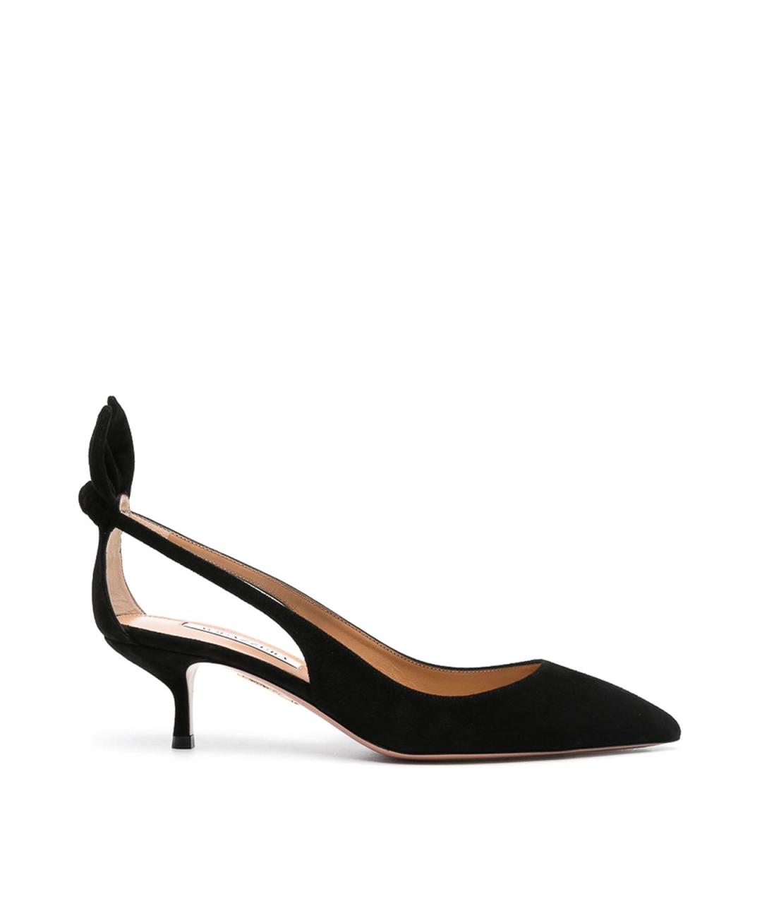 AQUAZZURA Черные замшевые туфли, фото 1