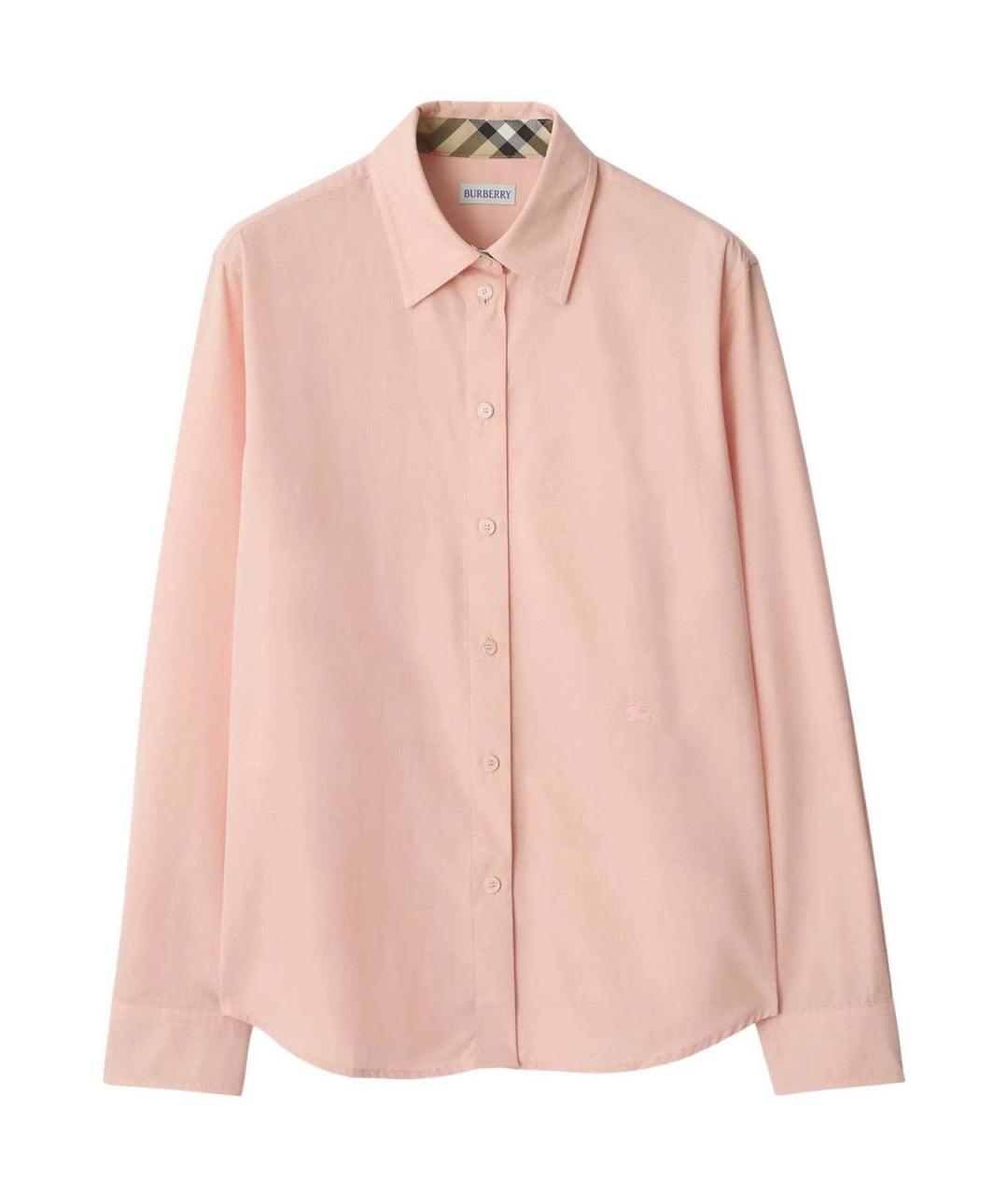 BURBERRY Розовая хлопковая рубашка, фото 1