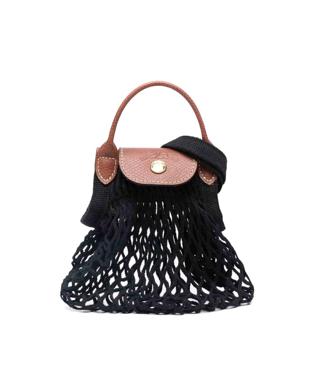 LONGCHAMP Черная хлопковая сумка через плечо, фото 1