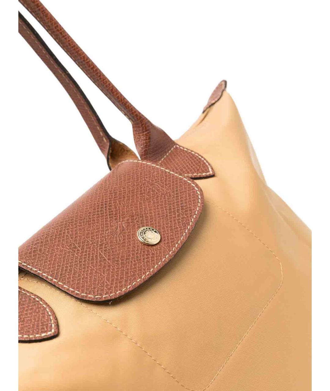 LONGCHAMP Бежевая тканевая сумка тоут, фото 3
