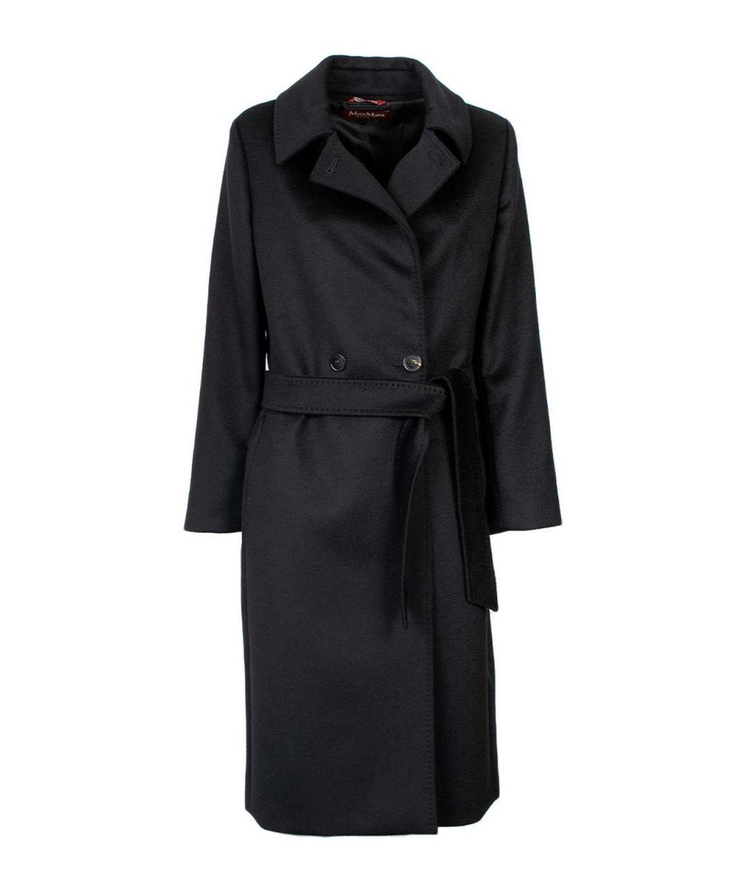 MAX MARA STUDIO Черное шерстяное пальто, фото 1