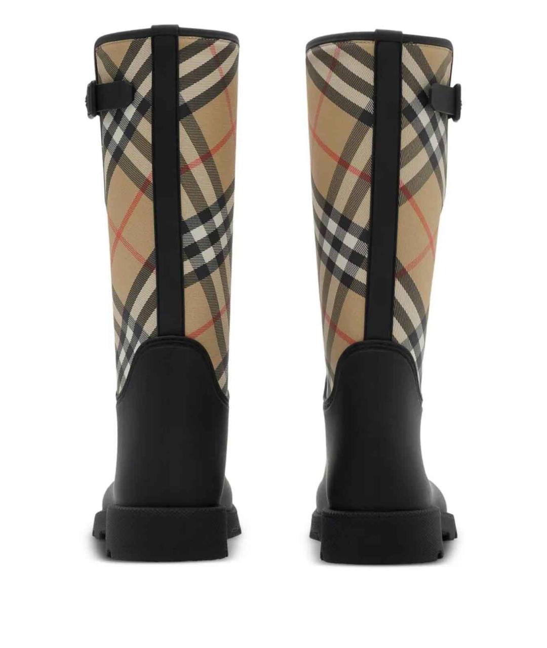 BURBERRY Черные резиновые сапоги, фото 3