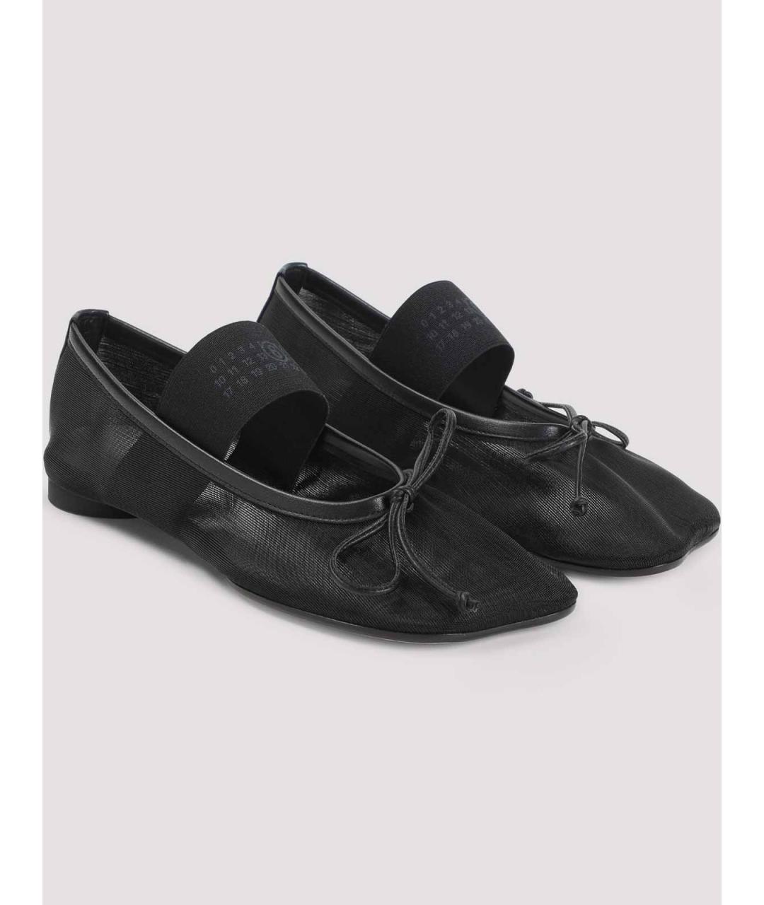MM6 MAISON MARGIELA Черные кожаные балетки, фото 3