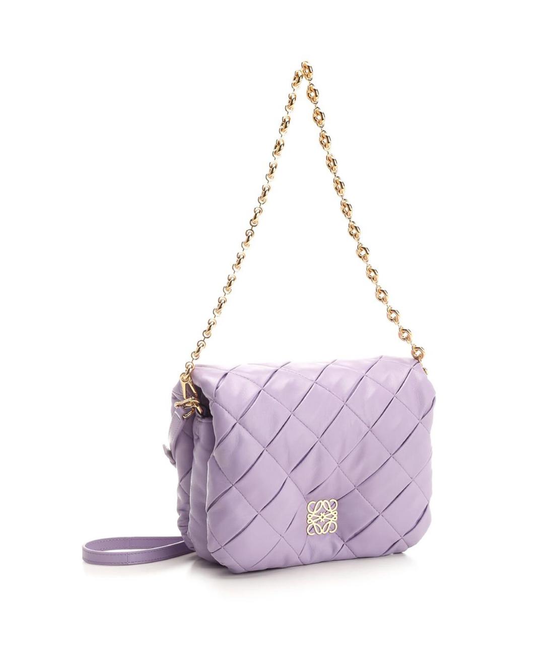 LOEWE Фиолетовая кожаная сумка через плечо, фото 2