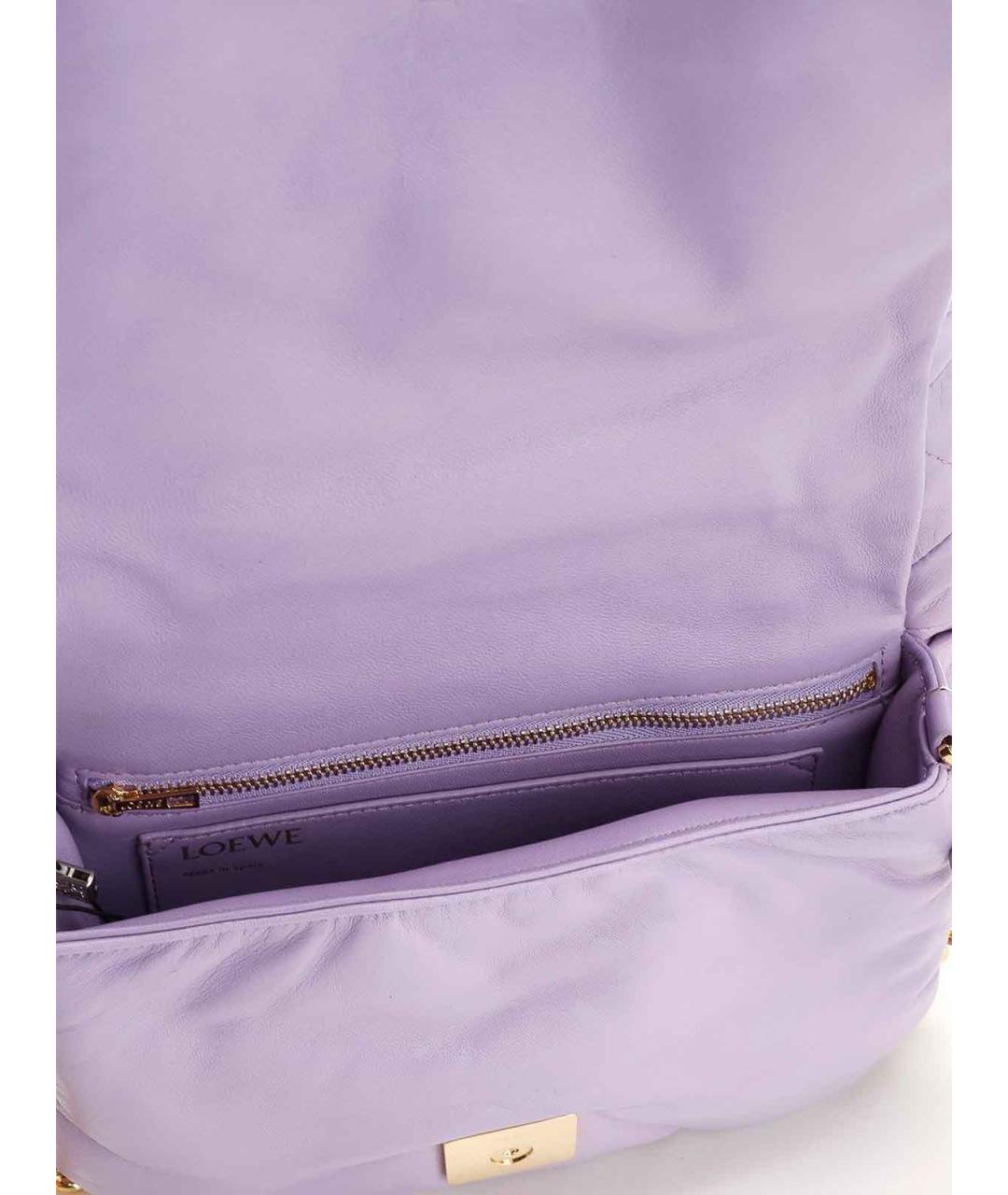 LOEWE Фиолетовая кожаная сумка через плечо, фото 4