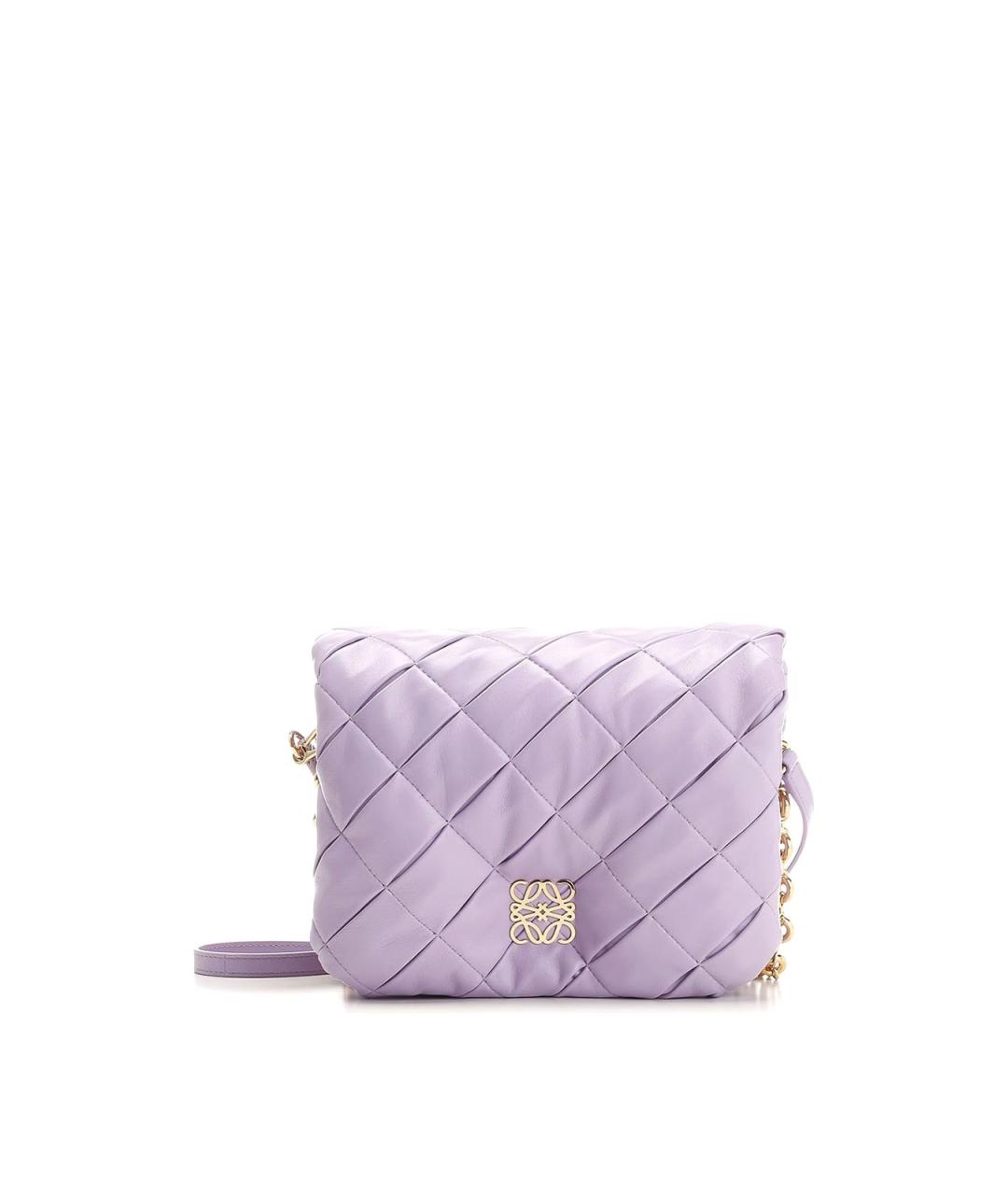 LOEWE Фиолетовая кожаная сумка через плечо, фото 1