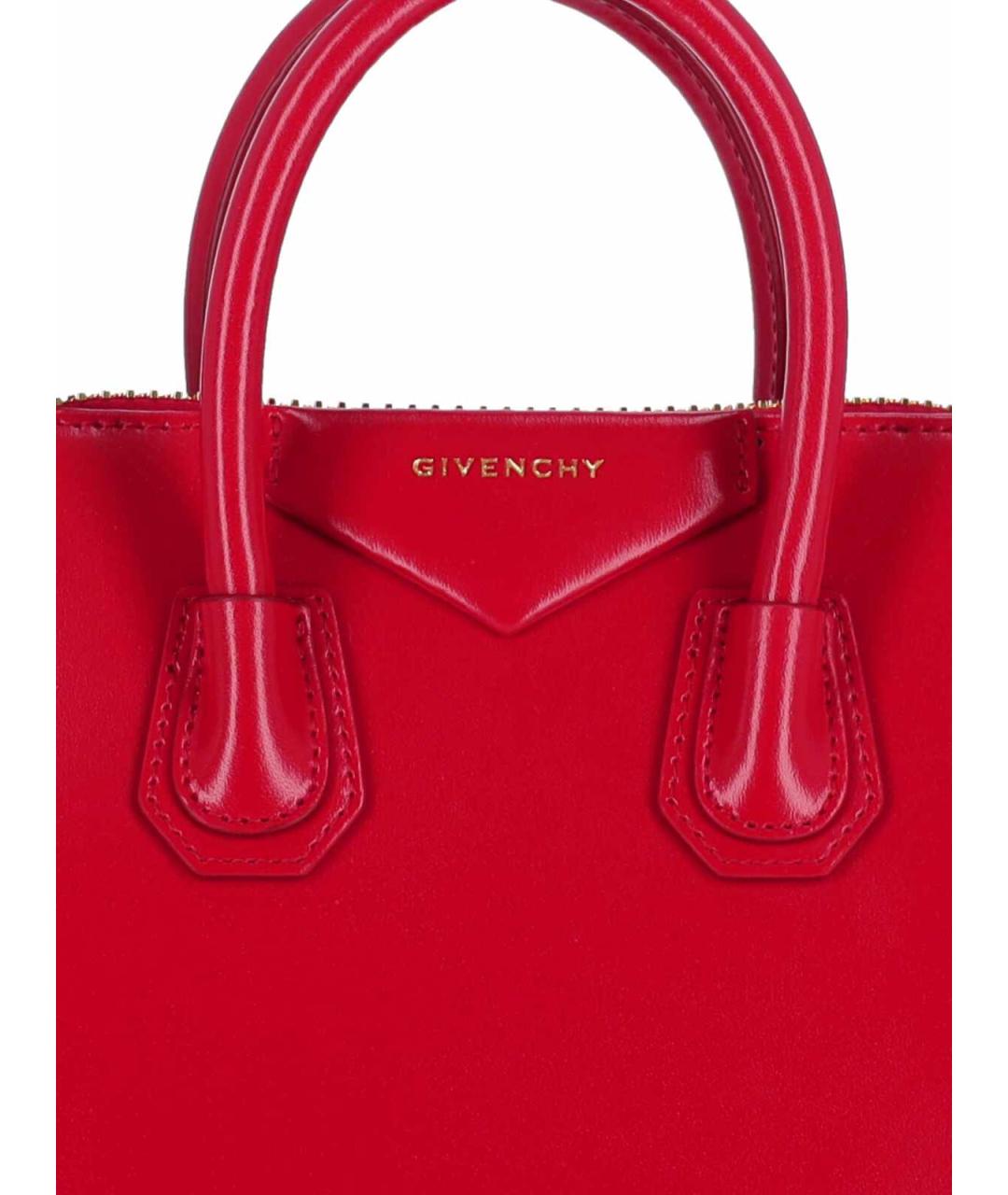 GIVENCHY Красная кожаная сумка тоут, фото 4