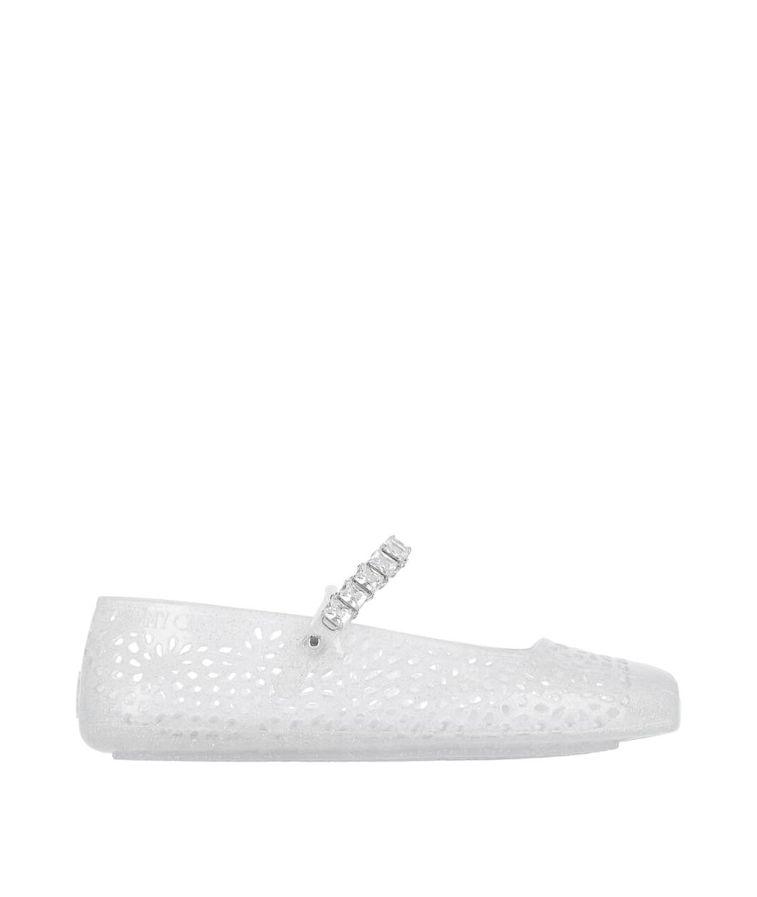 JIMMY CHOO Белые резиновые балетки, фото 1