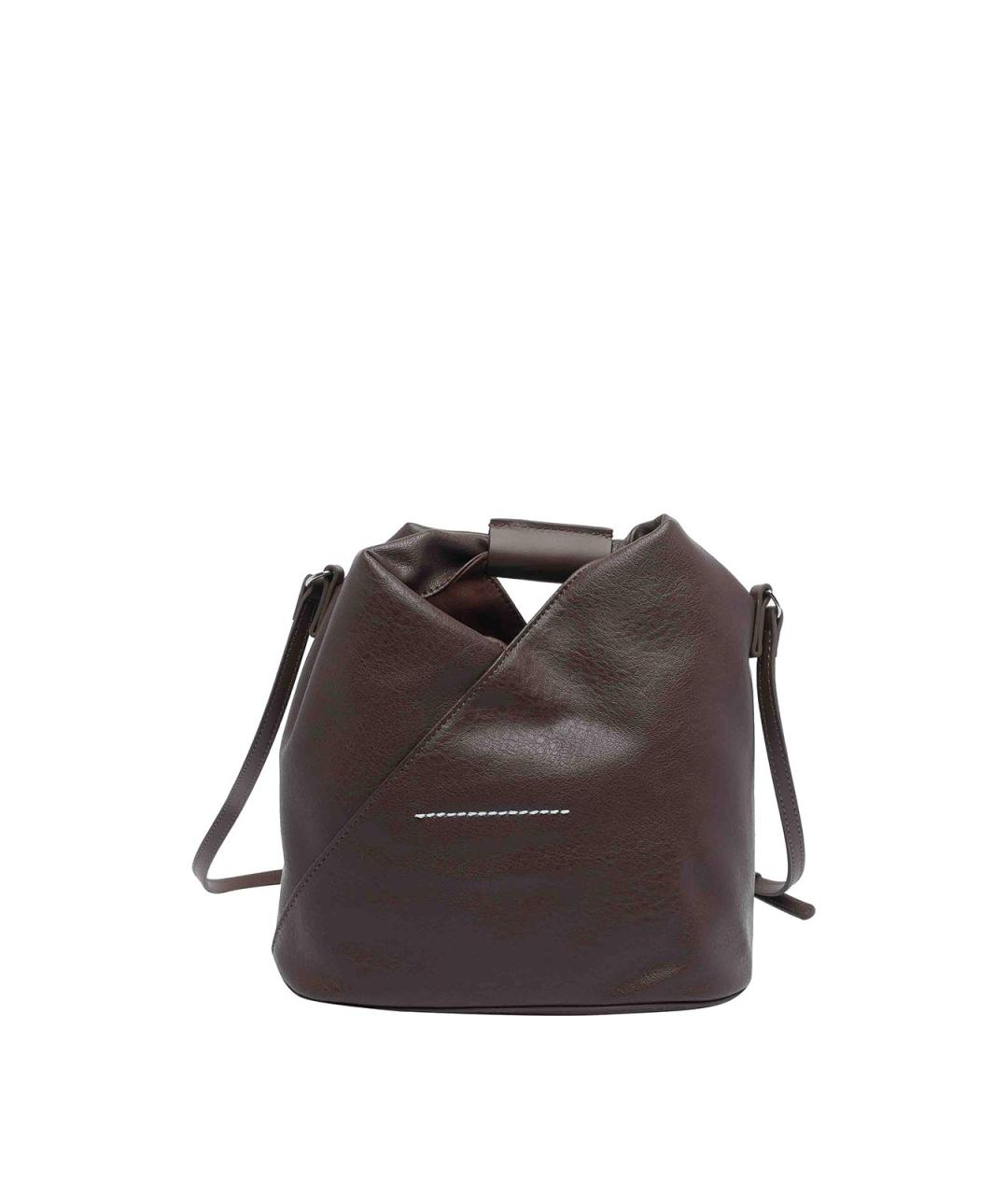 MM6 MAISON MARGIELA Коричневая сумка через плечо из искусственной кожи, фото 3