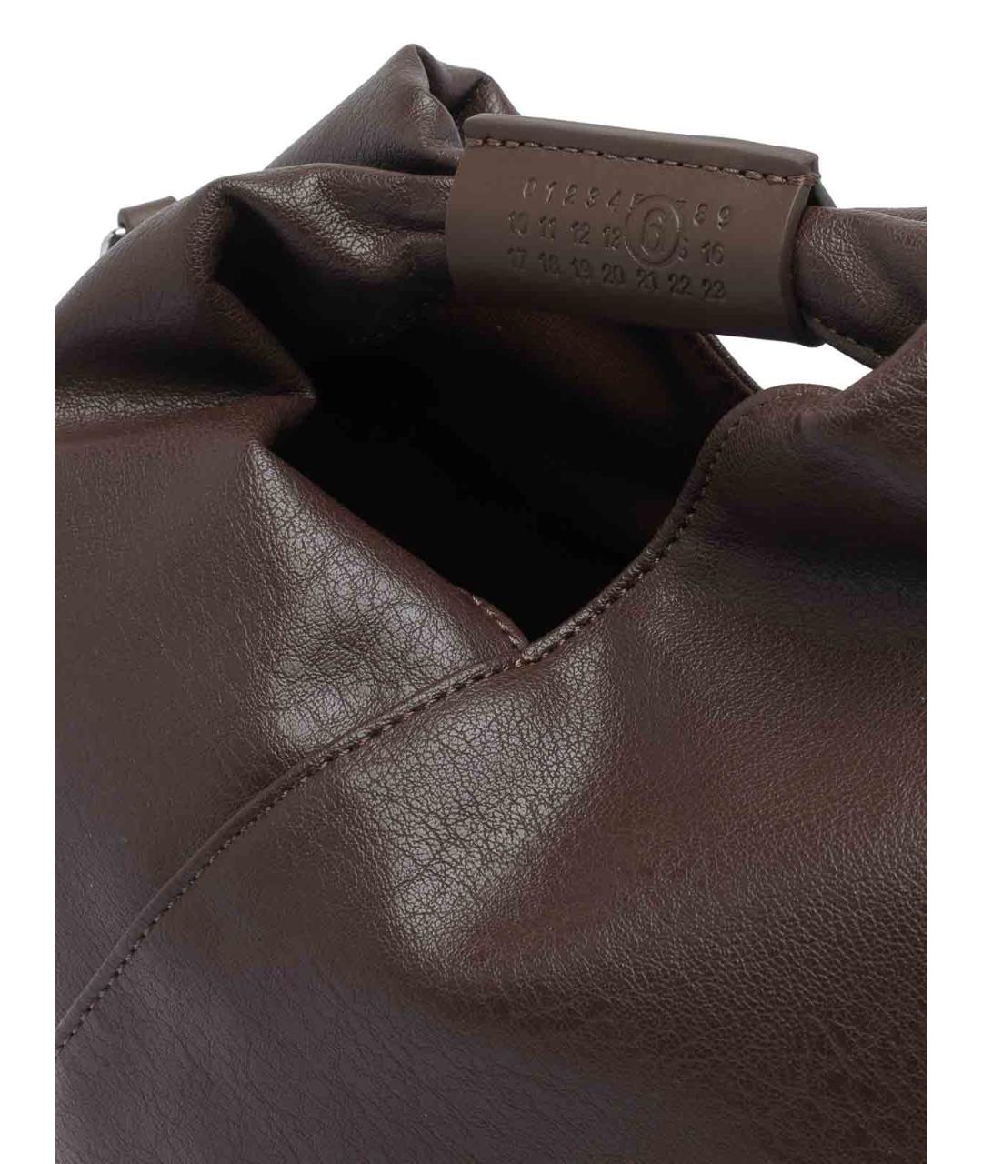 MM6 MAISON MARGIELA Коричневая сумка через плечо из искусственной кожи, фото 4