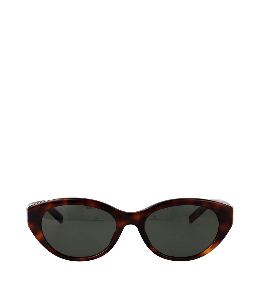 SAINT LAURENT Коричневые солнцезащитные очки, фото 1