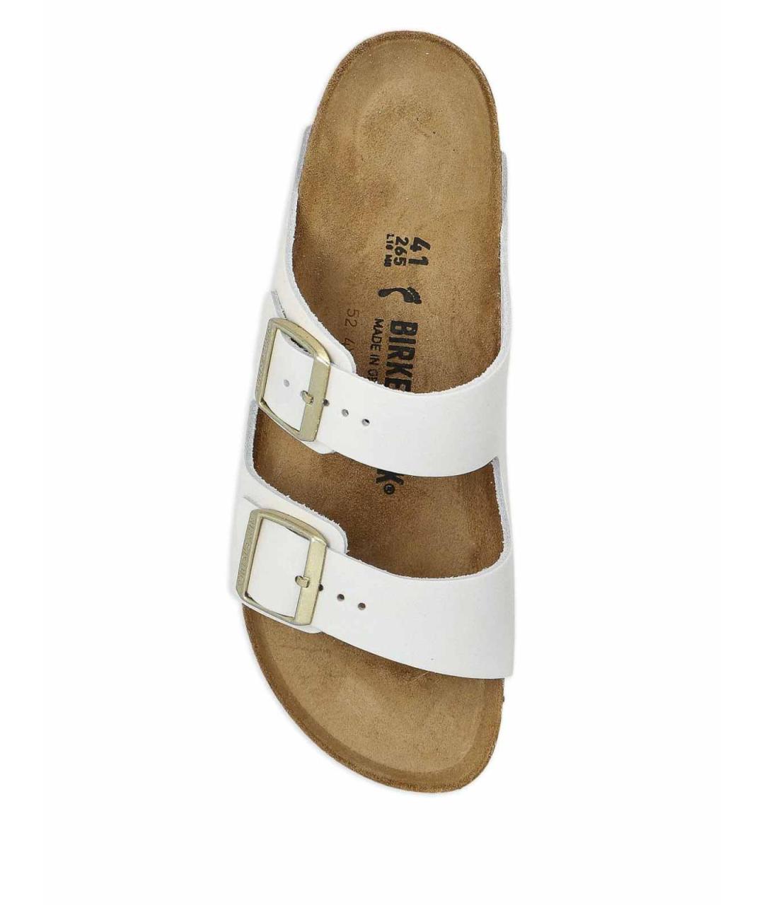 BIRKENSTOCK Белые кожаные сандалии, фото 6