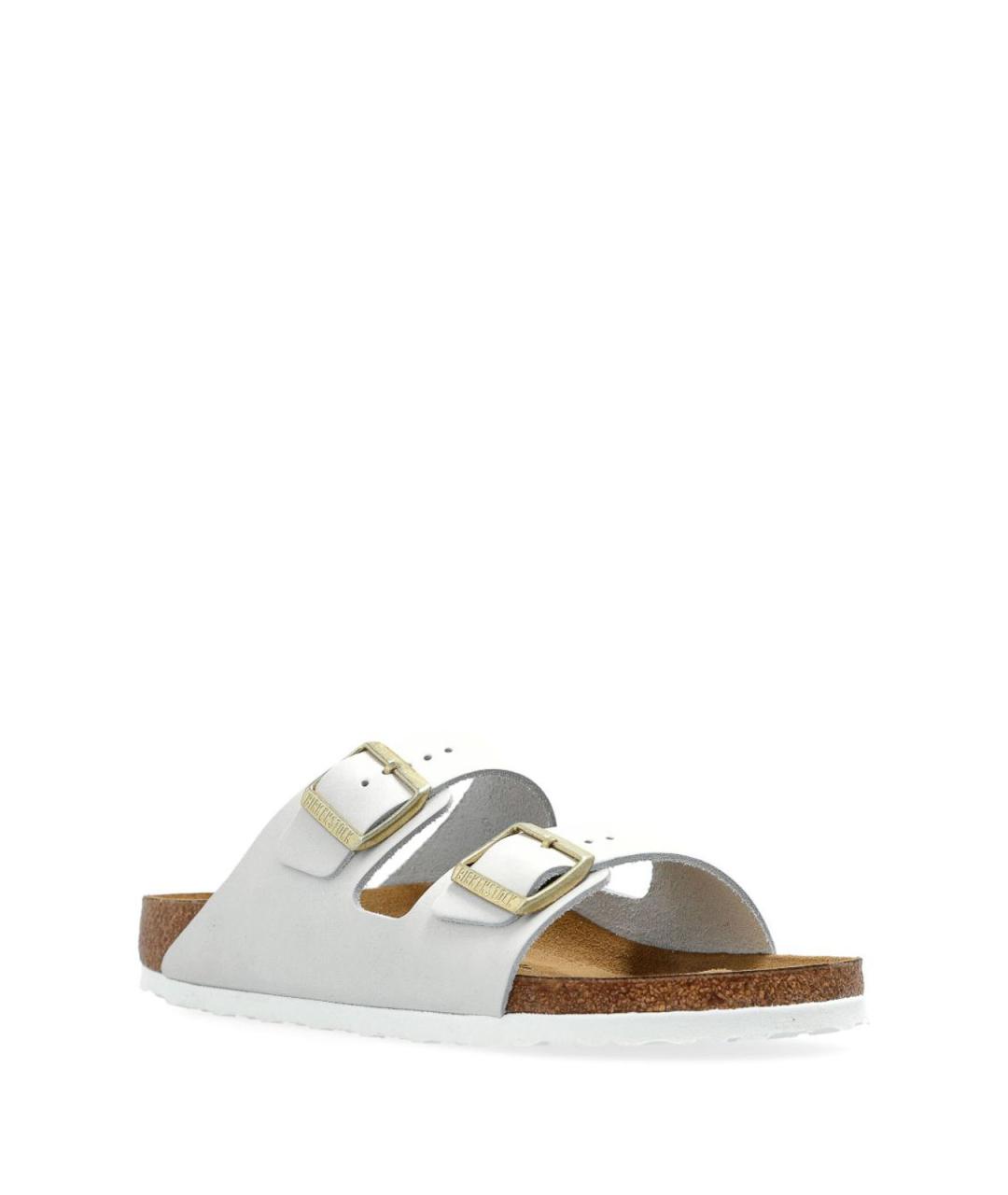 BIRKENSTOCK Белые кожаные сандалии, фото 5
