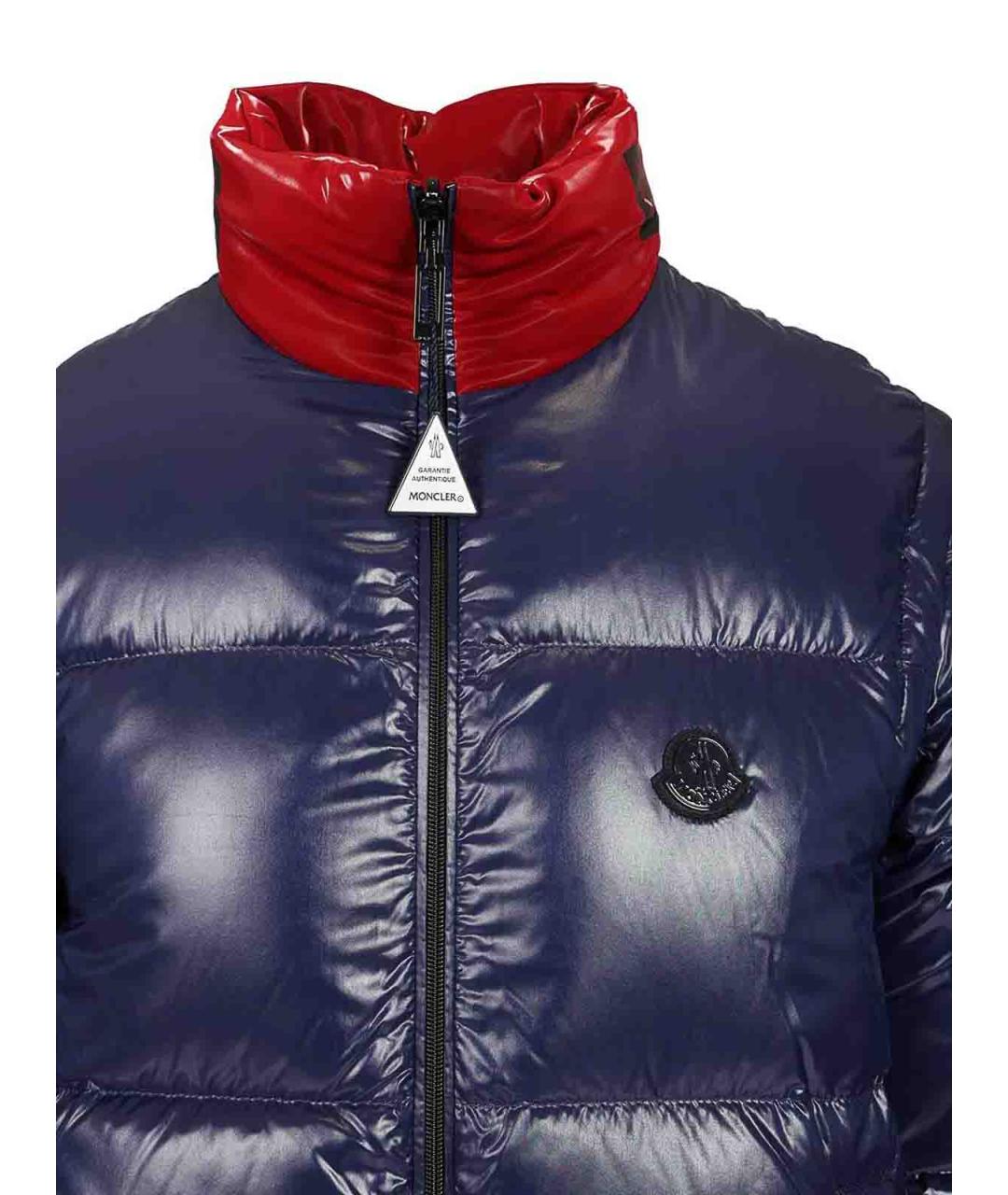 MONCLER Красный полиэстеровый пуховик, фото 6