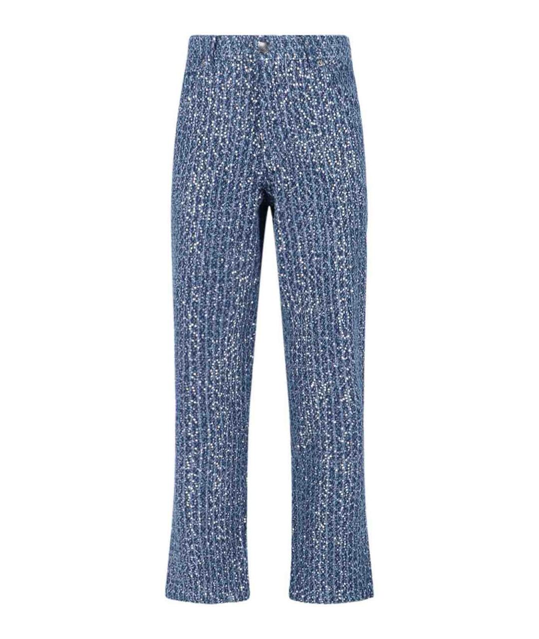 CHARLES JEFFREY LOVERBOY Синие хлопковые прямые джинсы, фото 1