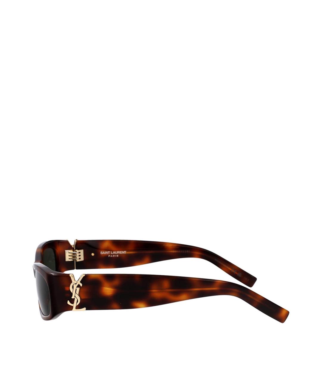 SAINT LAURENT Коричневые солнцезащитные очки, фото 3