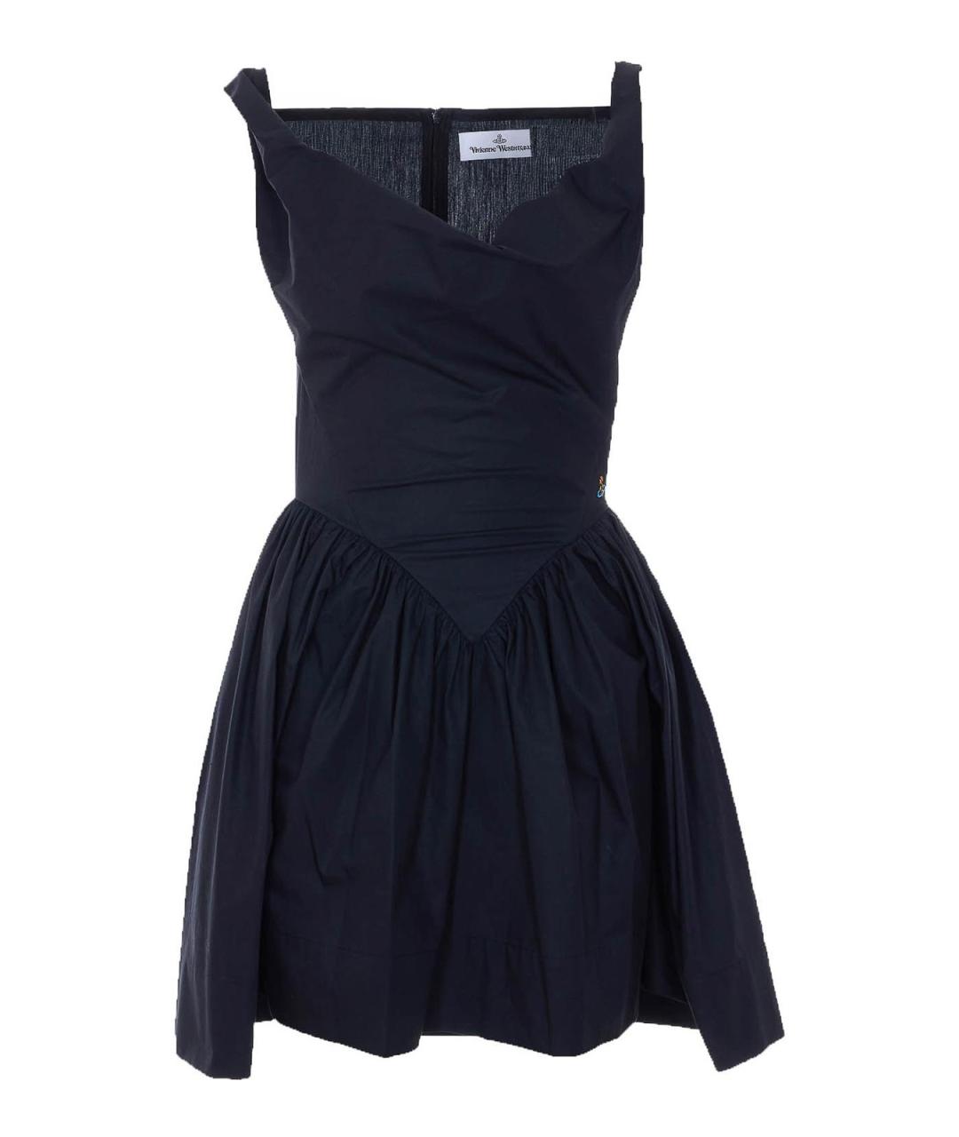 VIVIENNE WESTWOOD Черное хлопковое повседневное платье, фото 1