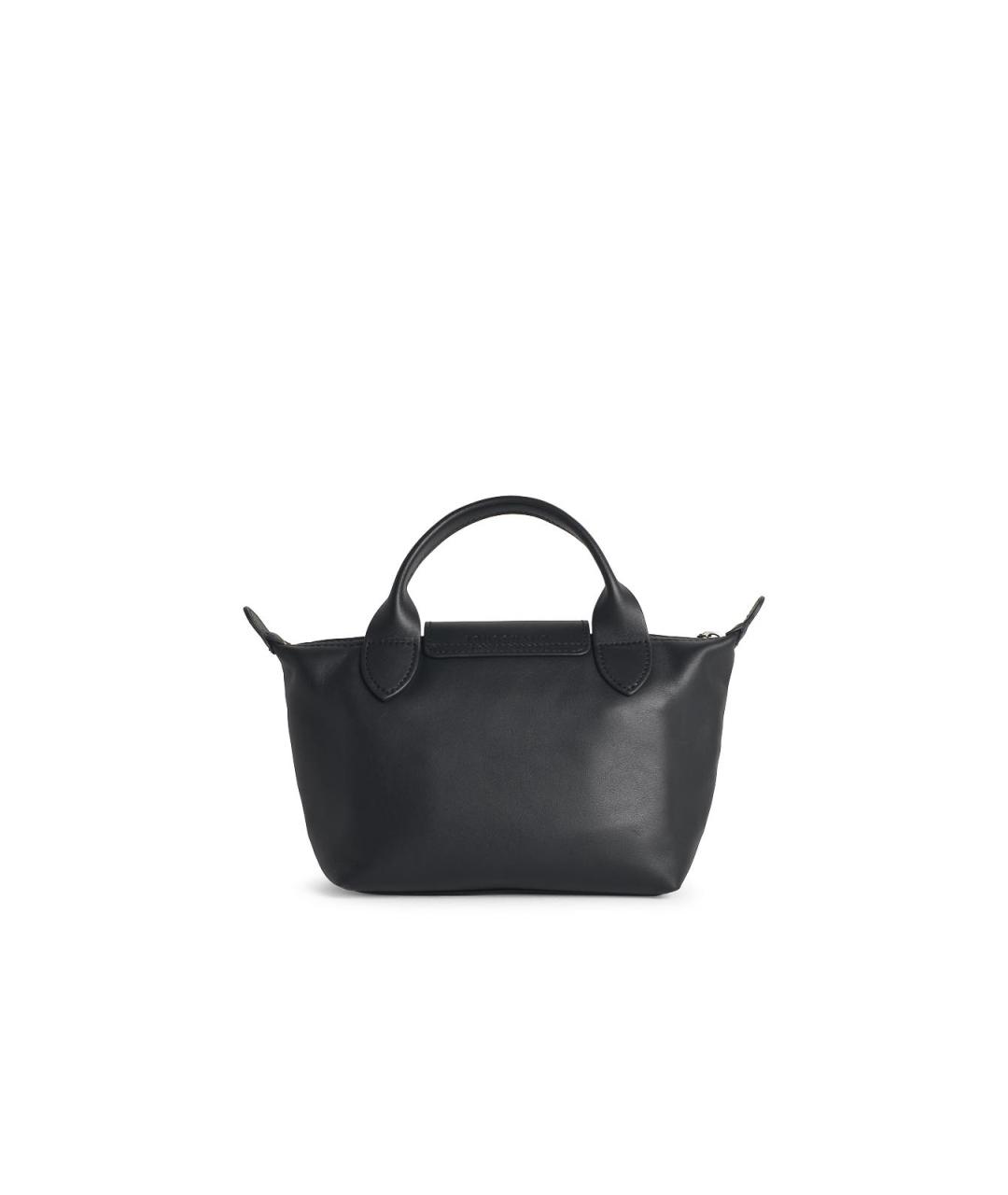 LONGCHAMP Черная кожаная сумка с короткими ручками, фото 3