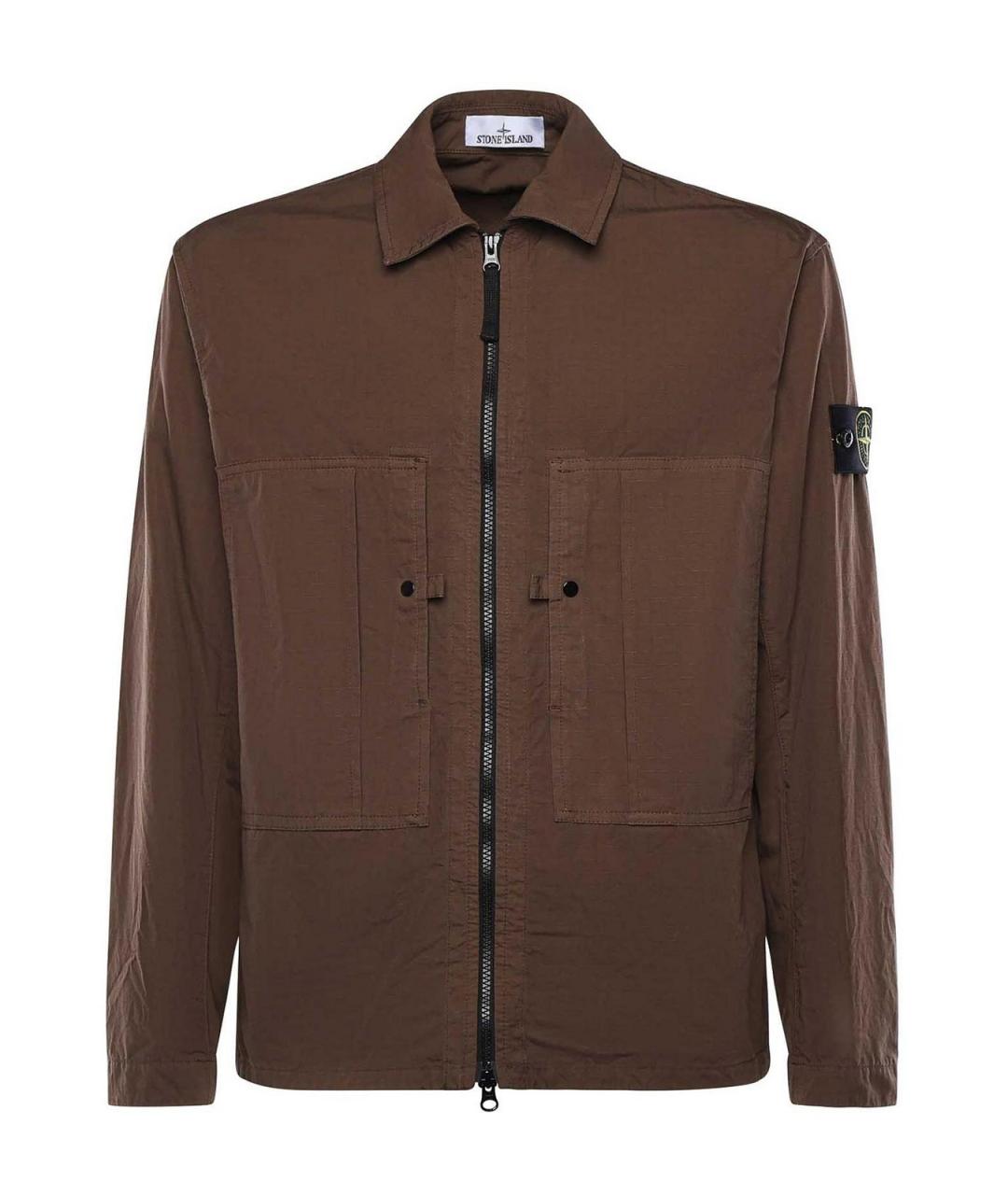STONE ISLAND Бежевая хлопковая куртка, фото 1