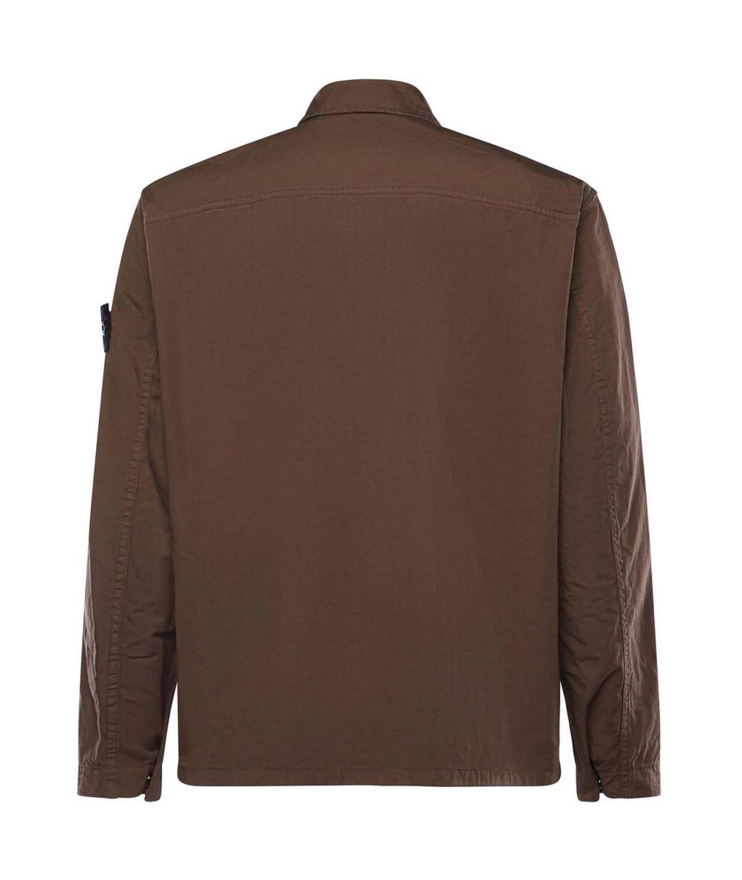 STONE ISLAND Бежевая хлопковая куртка, фото 3