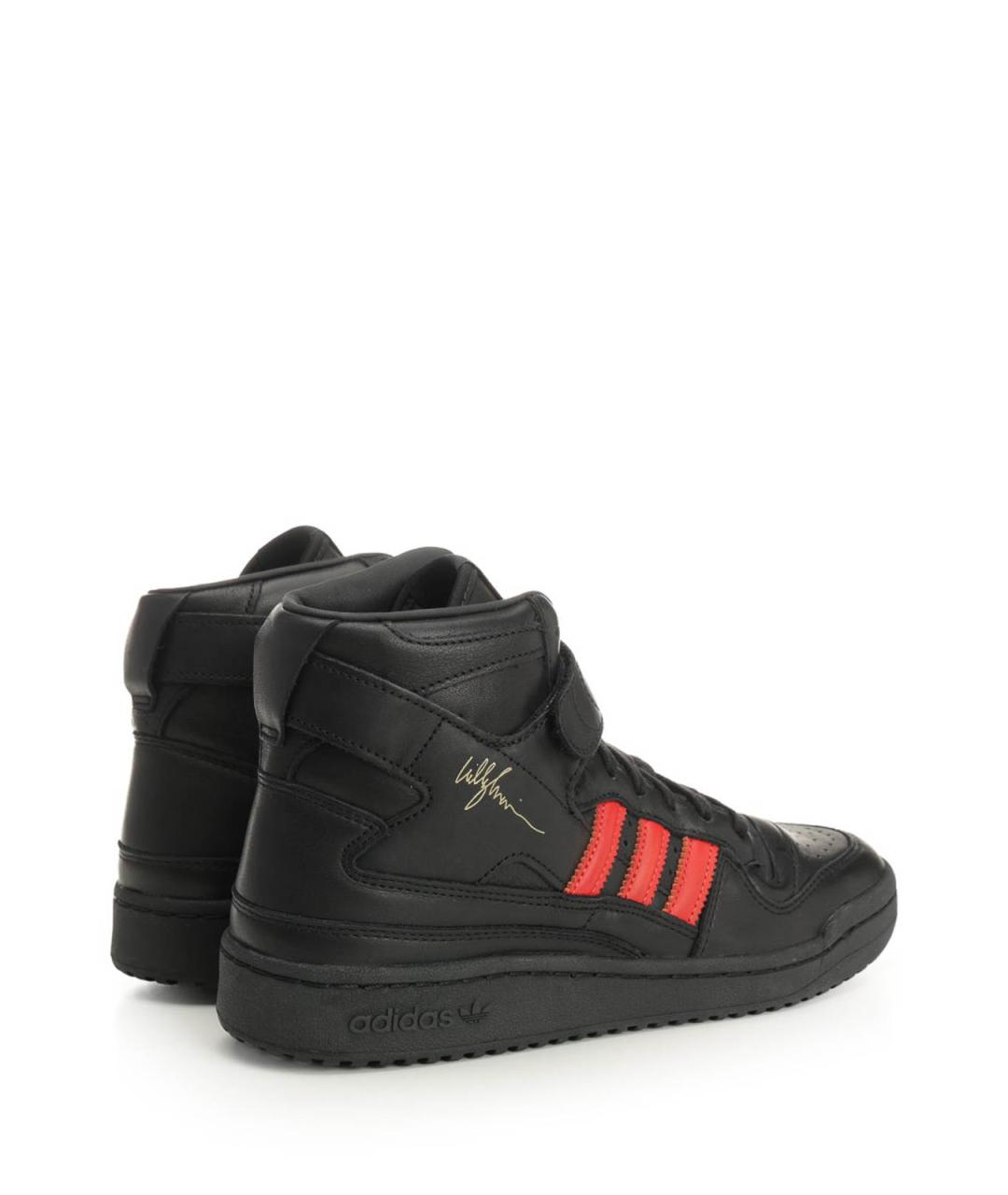 ADIDAS Черные кожаные низкие кроссовки / кеды, фото 3
