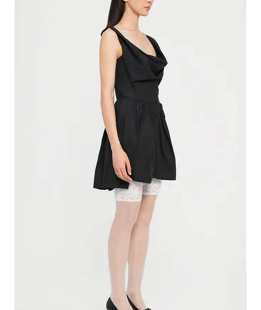 VIVIENNE WESTWOOD Черное хлопковое повседневное платье, фото 3