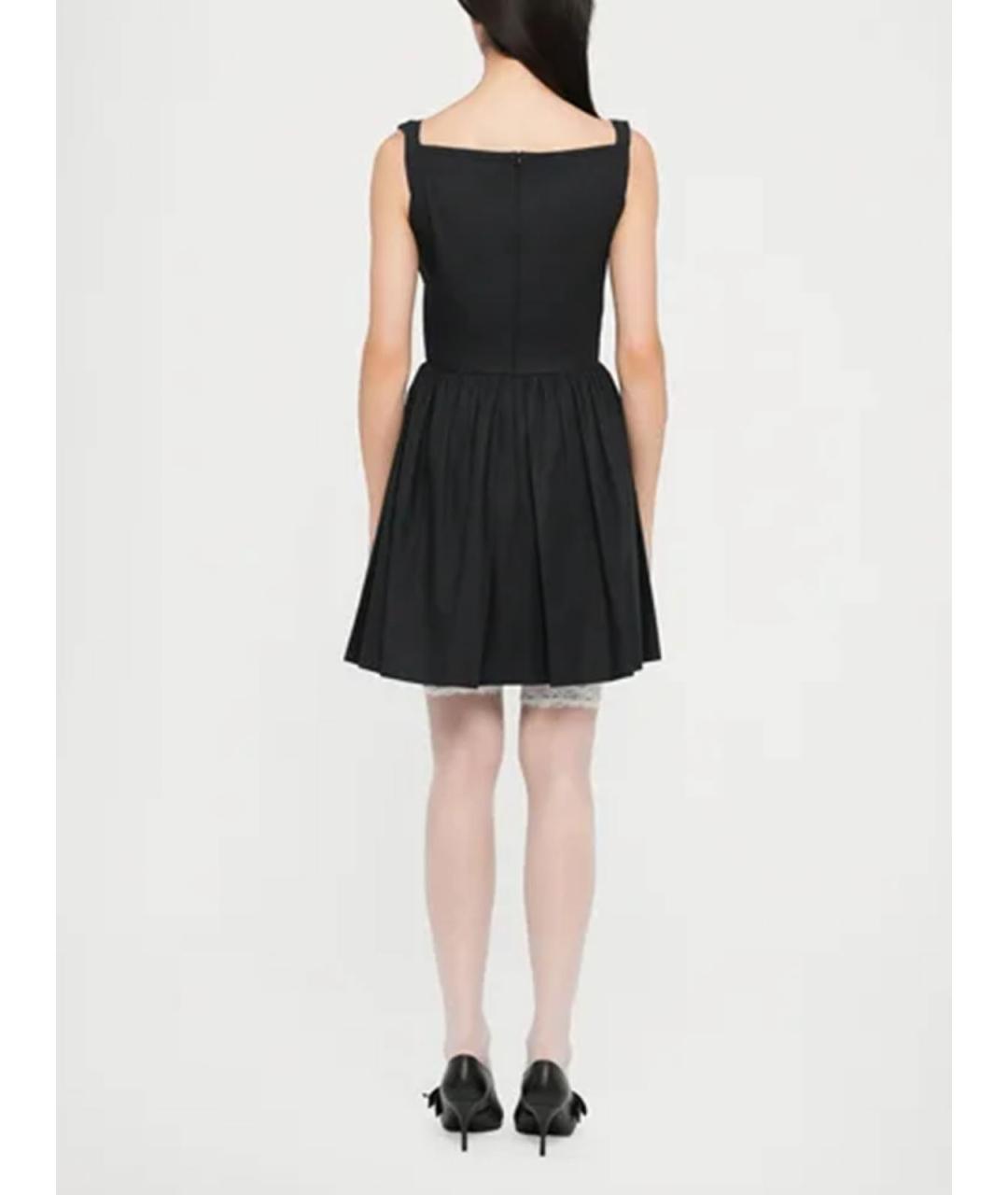 VIVIENNE WESTWOOD Черное хлопковое повседневное платье, фото 4