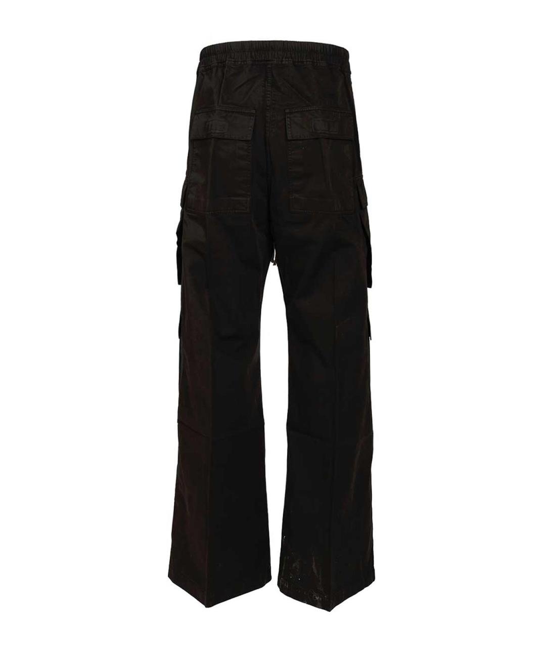 RICK OWENS DRKSHDW Черные хлопковые повседневные брюки, фото 2