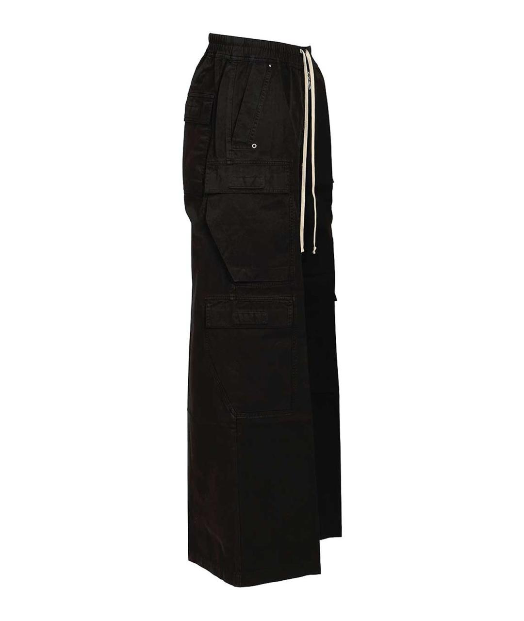 RICK OWENS DRKSHDW Черные хлопковые повседневные брюки, фото 3