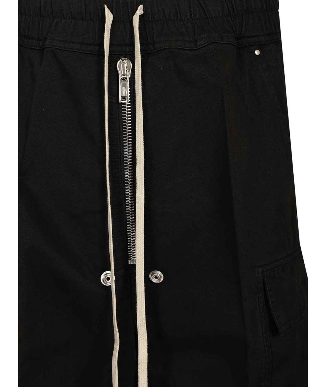 RICK OWENS DRKSHDW Черные хлопковые повседневные брюки, фото 4