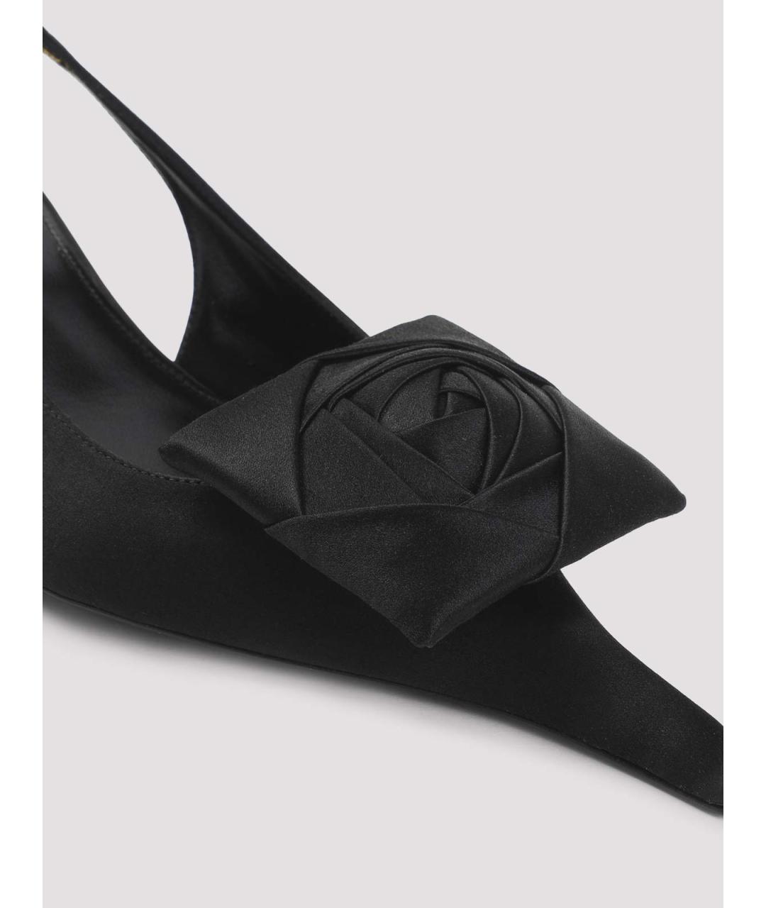 SAINT LAURENT Черные текстильные туфли, фото 4