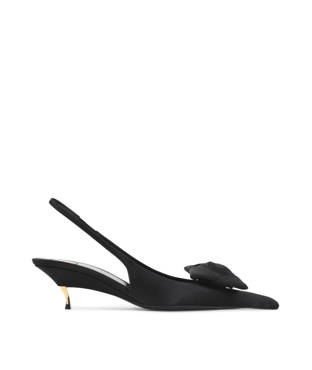 SAINT LAURENT Черные текстильные туфли, фото 1