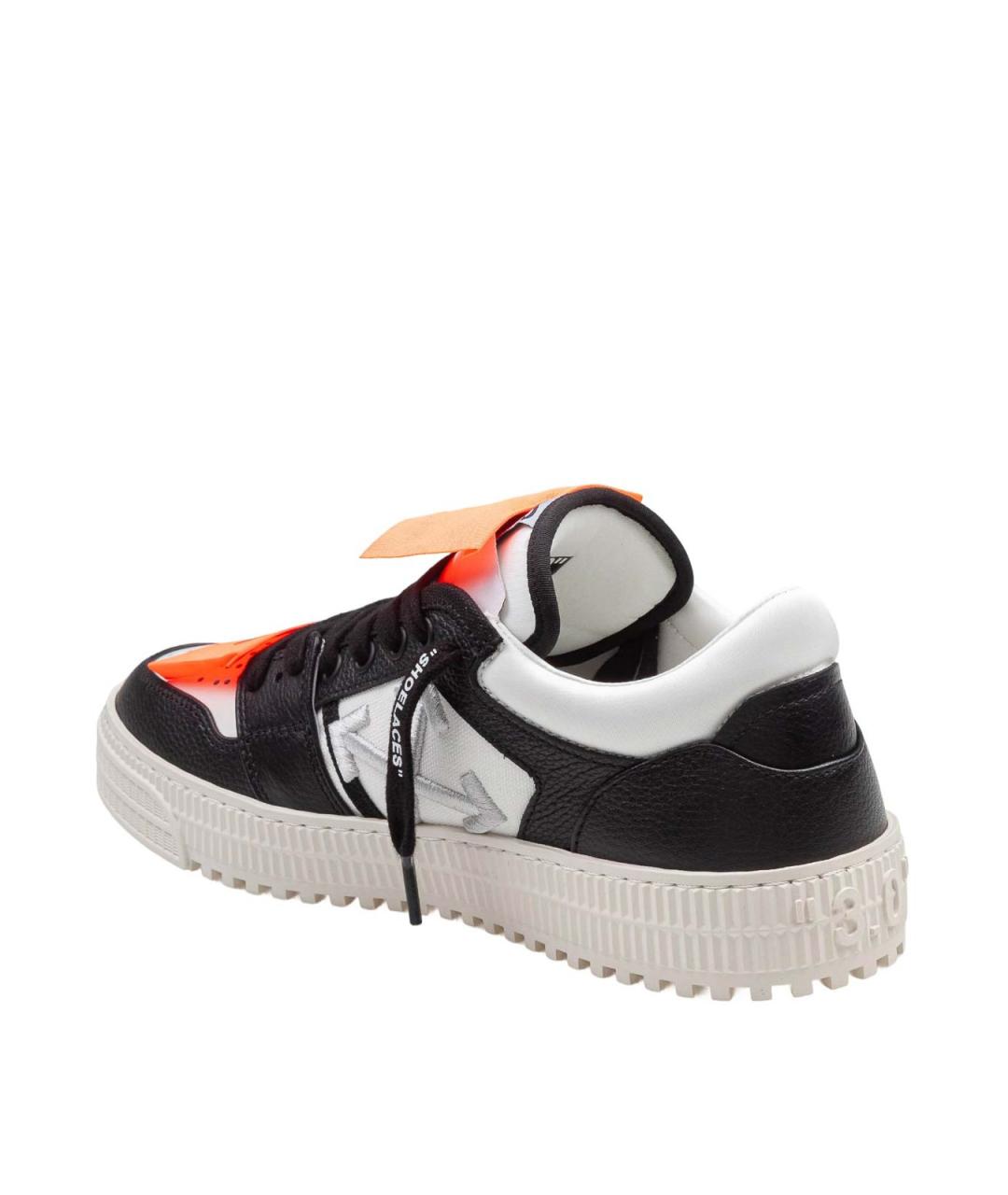 OFF-WHITE Белые кожаные низкие кроссовки / кеды, фото 4