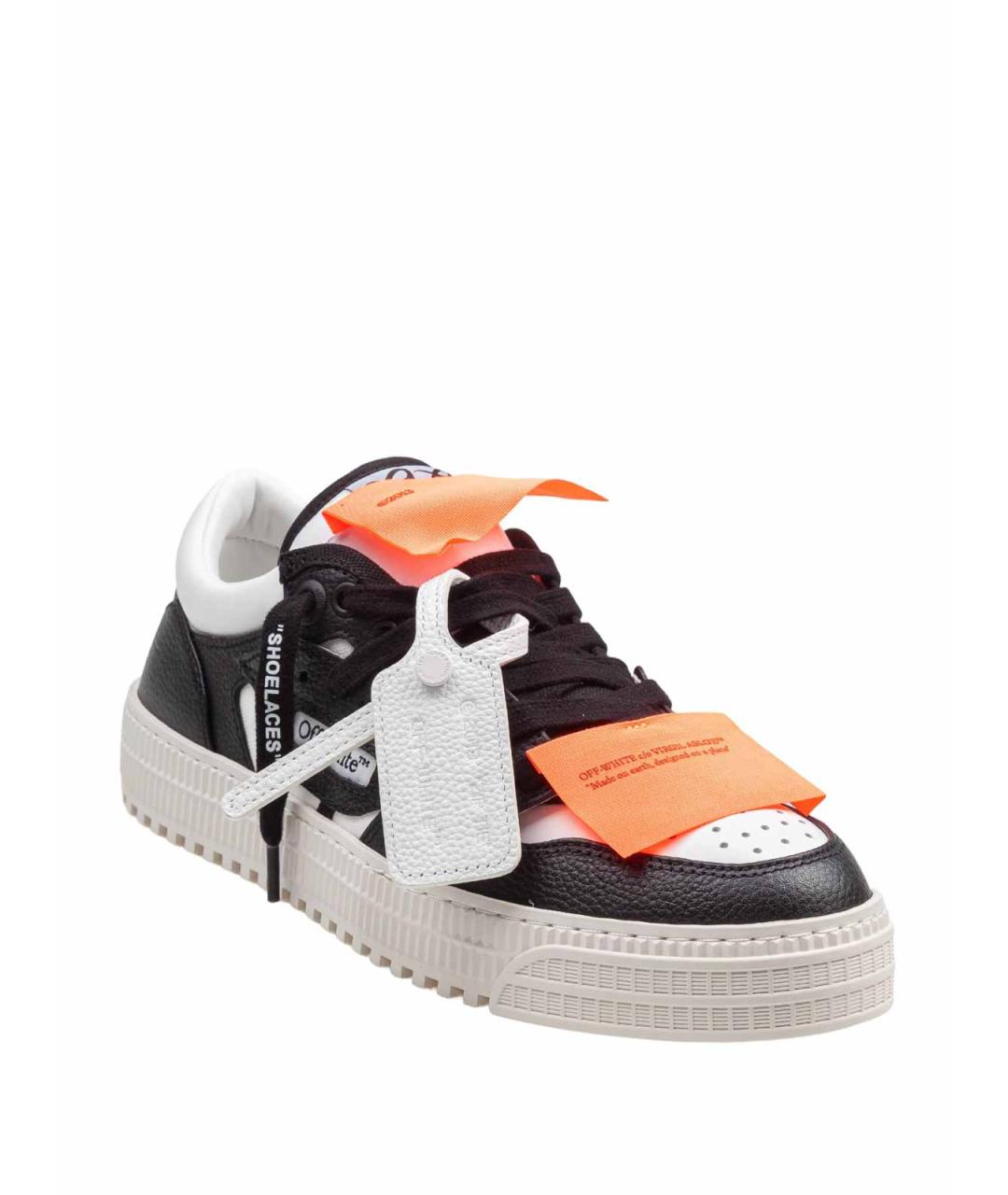 OFF-WHITE Белые кожаные низкие кроссовки / кеды, фото 2