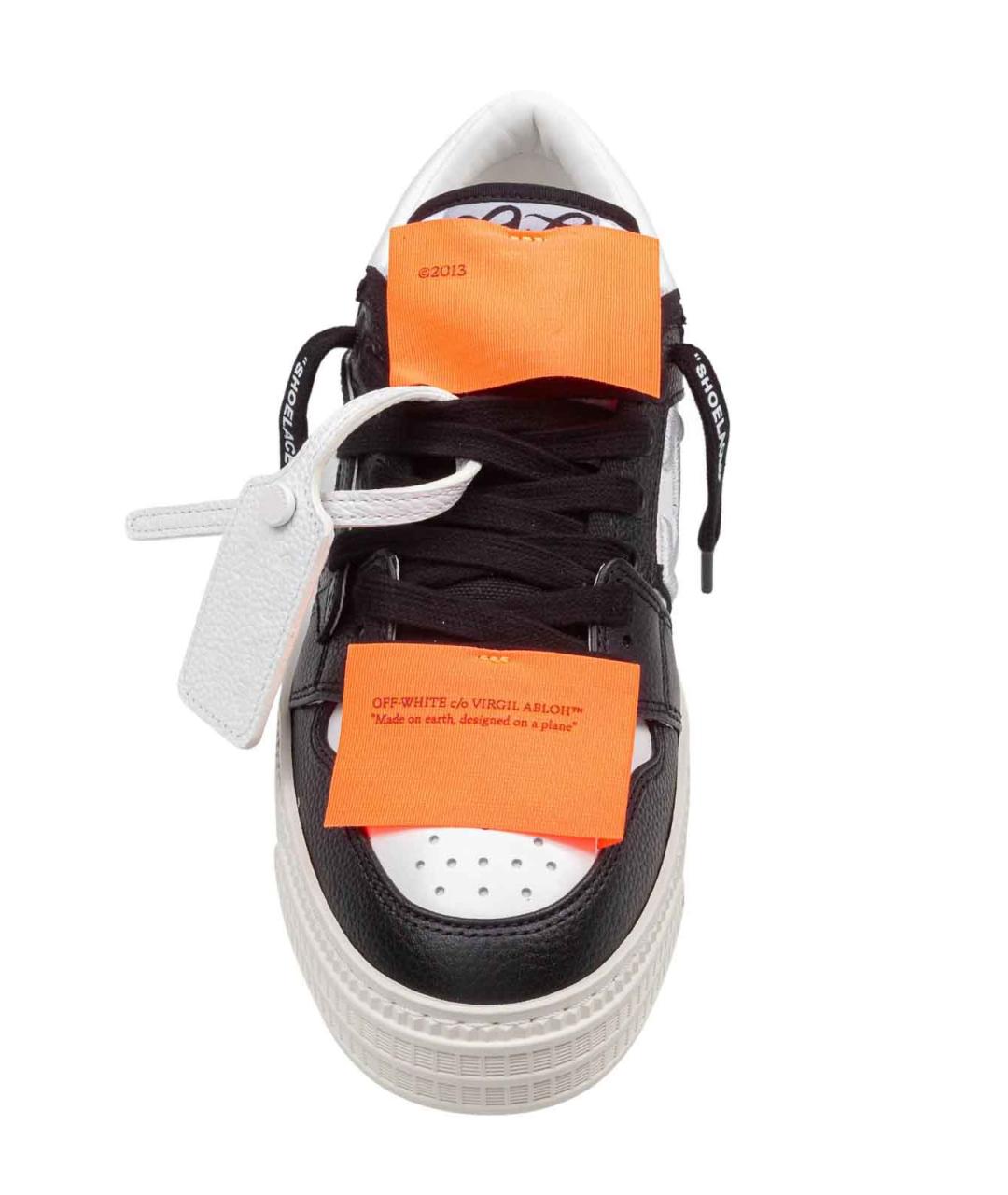 OFF-WHITE Белые кожаные низкие кроссовки / кеды, фото 3