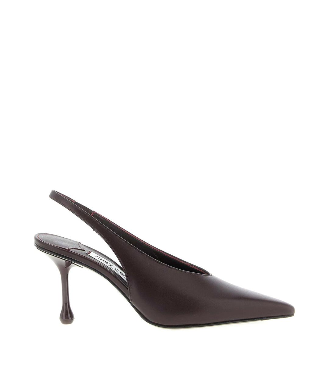 JIMMY CHOO Бордовые кожаные туфли, фото 1