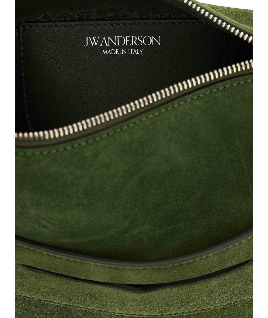 J.W.ANDERSON Зеленая замшевая сумка через плечо, фото 4