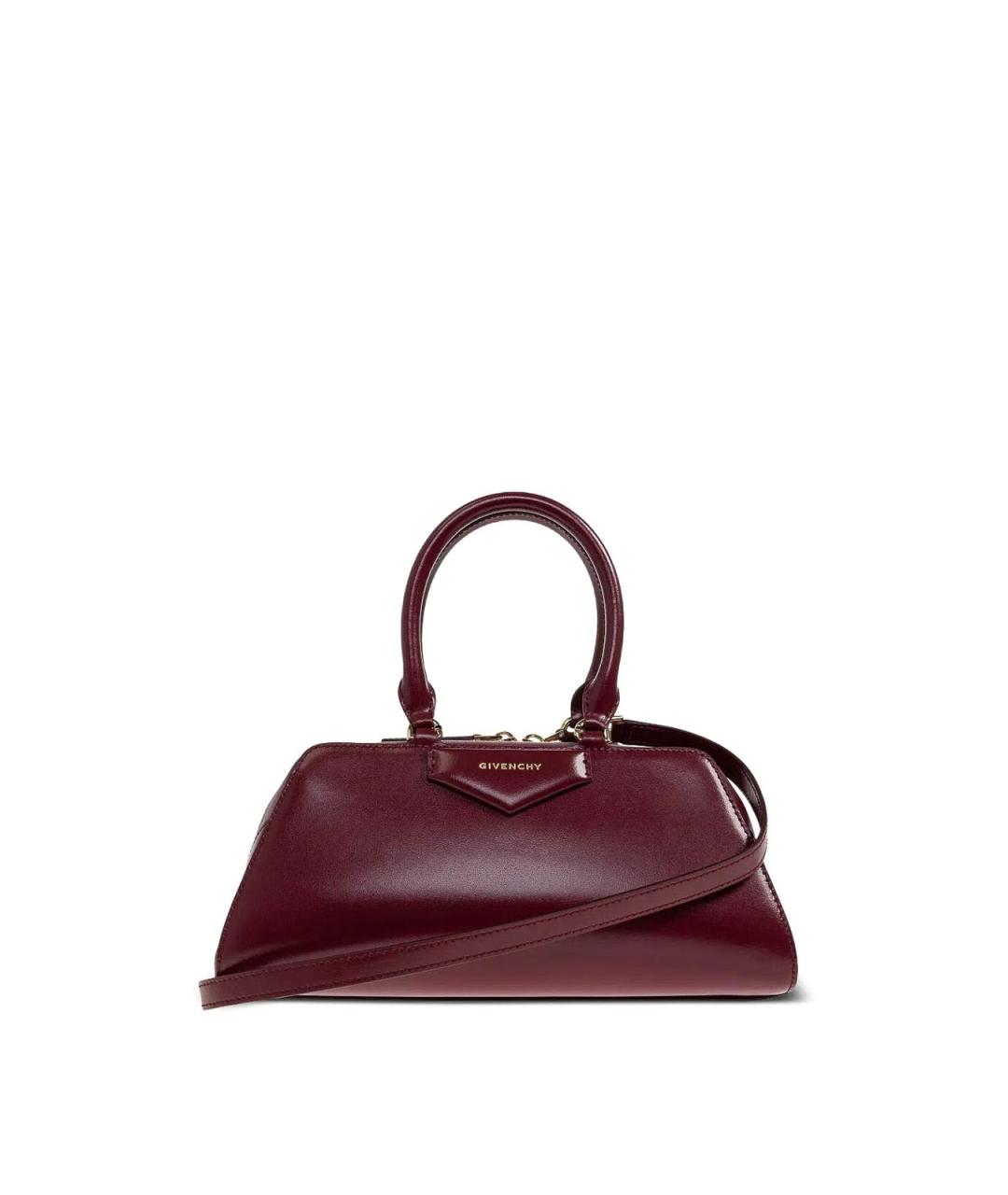 GIVENCHY Бордовая кожаная сумка через плечо, фото 1