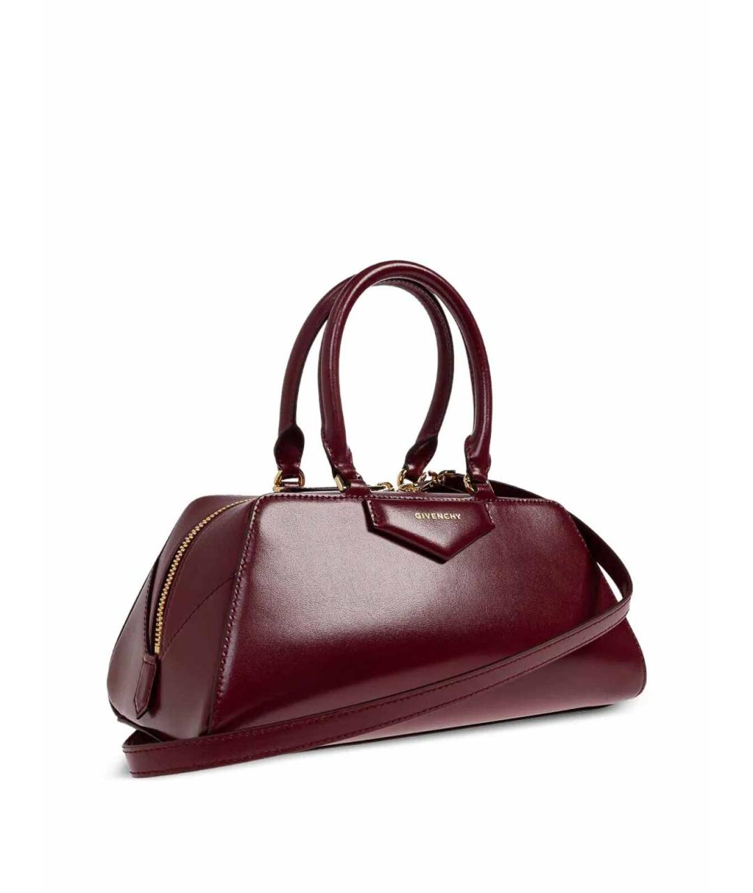 GIVENCHY Бордовая кожаная сумка через плечо, фото 3
